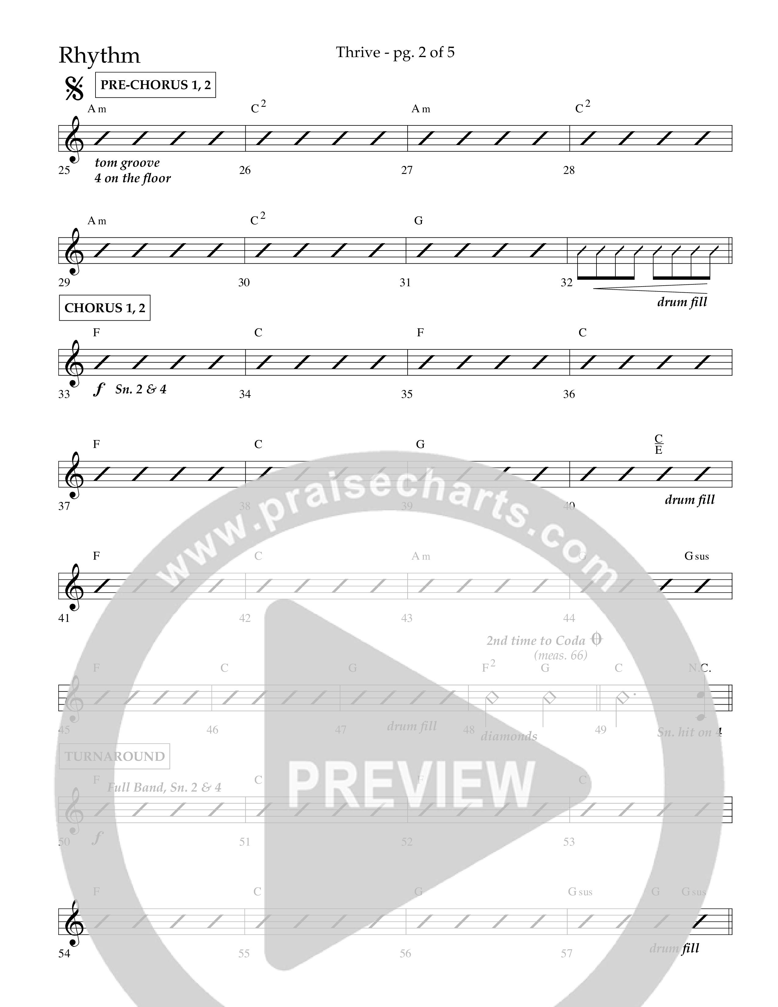 Thrive (Choral Anthem SATB) Lead Melody & Rhythm (Lifeway Choral / Arr. Craig Adams / Arr. Ken Barker / Arr. Danny Zaloudik / Orch. Danny Zaloudik)