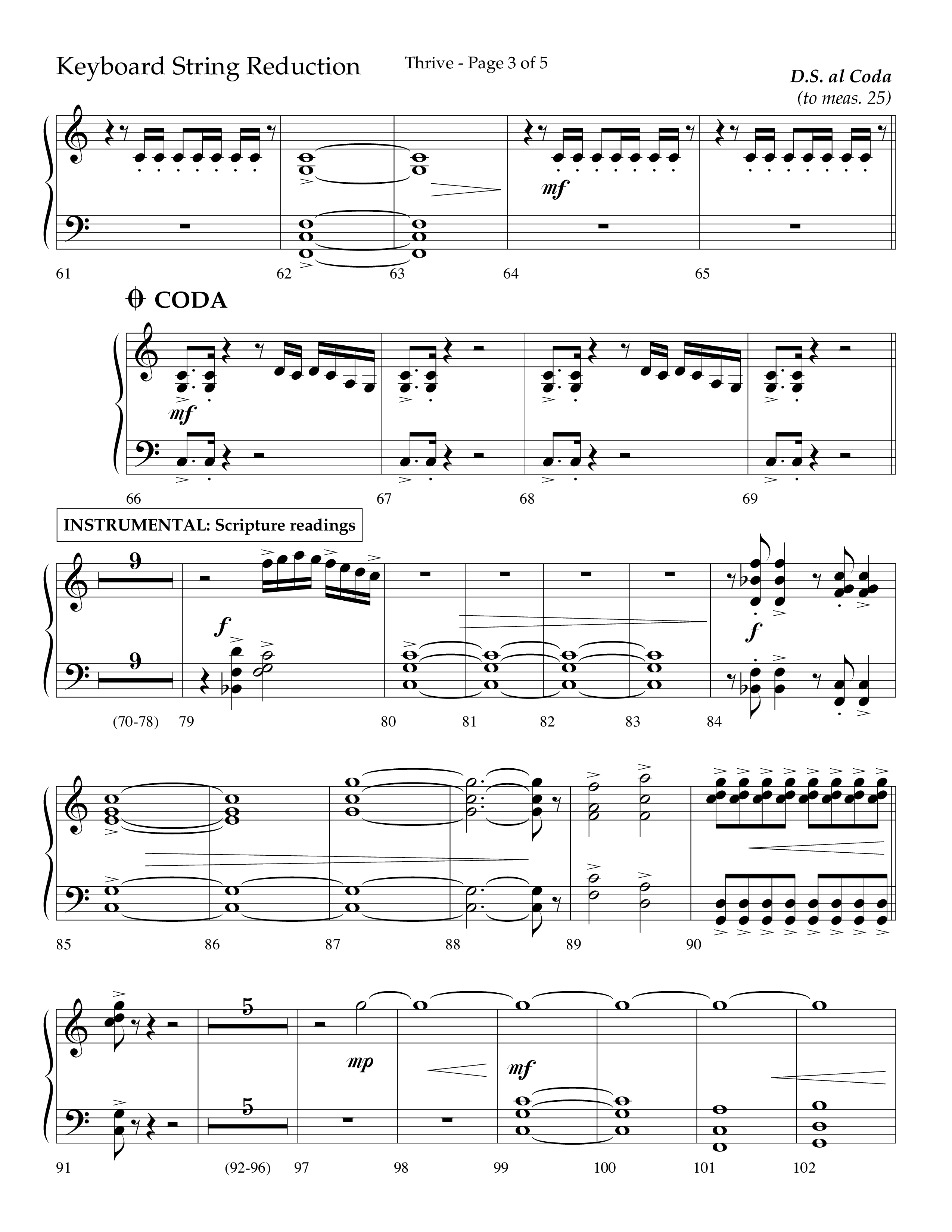 Thrive (Choral Anthem SATB) String Reduction (Lifeway Choral / Arr. Craig Adams / Arr. Ken Barker / Arr. Danny Zaloudik / Orch. Danny Zaloudik)