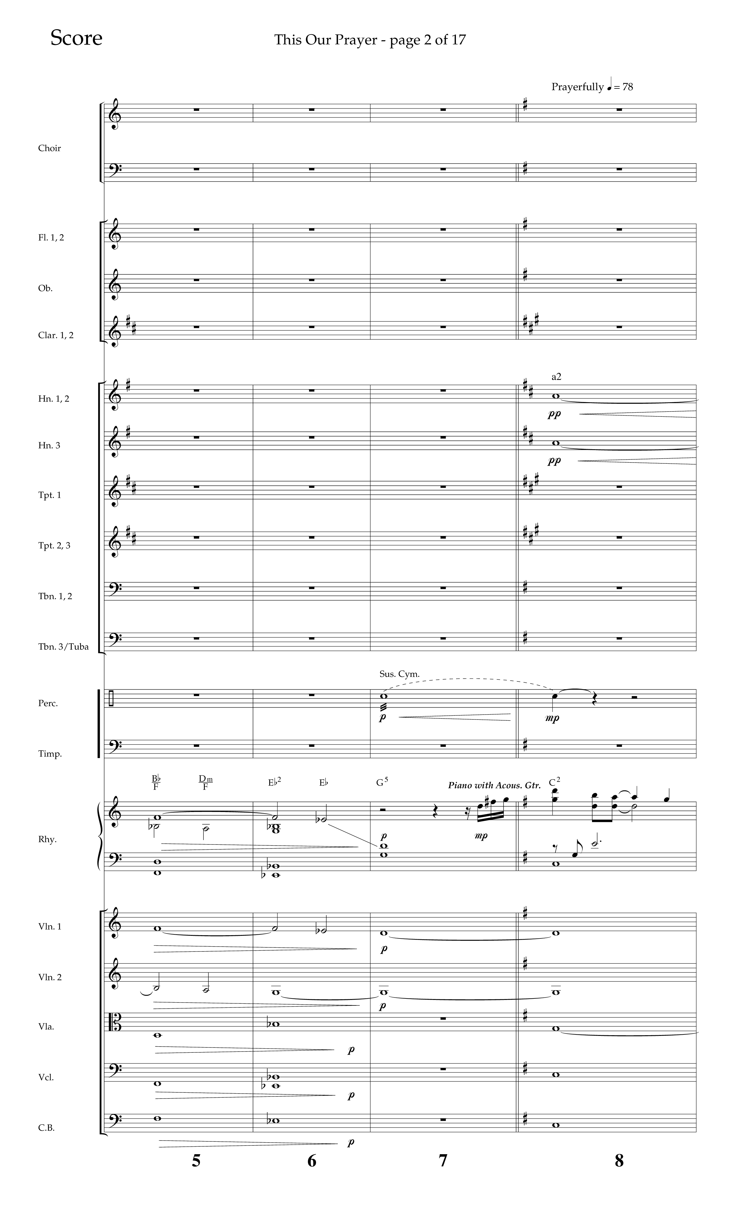 This Our Prayer (Choral Anthem SATB) Conductor's Score (Lifeway Choral / Arr. Kirk Kirkland / Orch. Phillip Keveren)