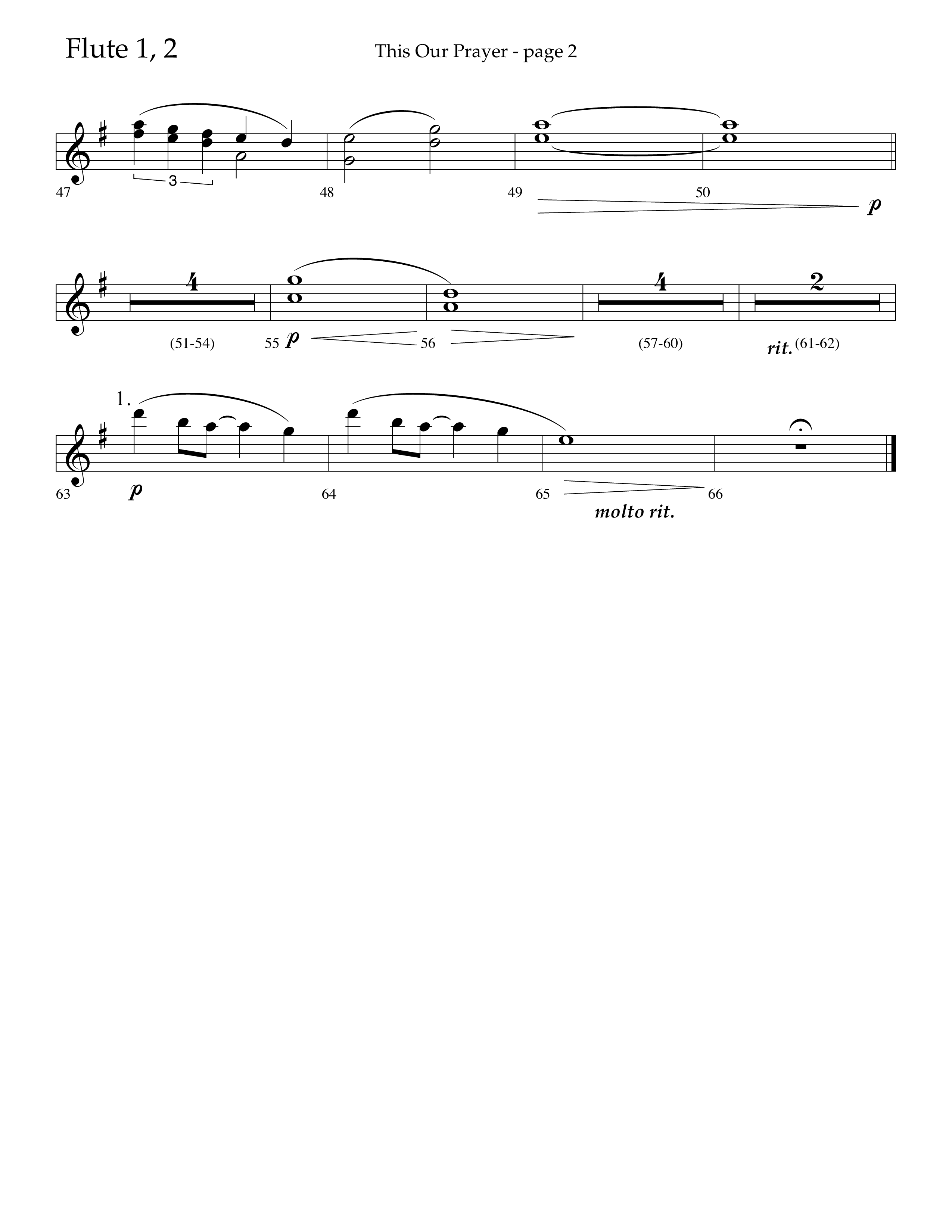 This Our Prayer (Choral Anthem SATB) Flute 1/2 (Lifeway Choral / Arr. Kirk Kirkland / Orch. Phillip Keveren)