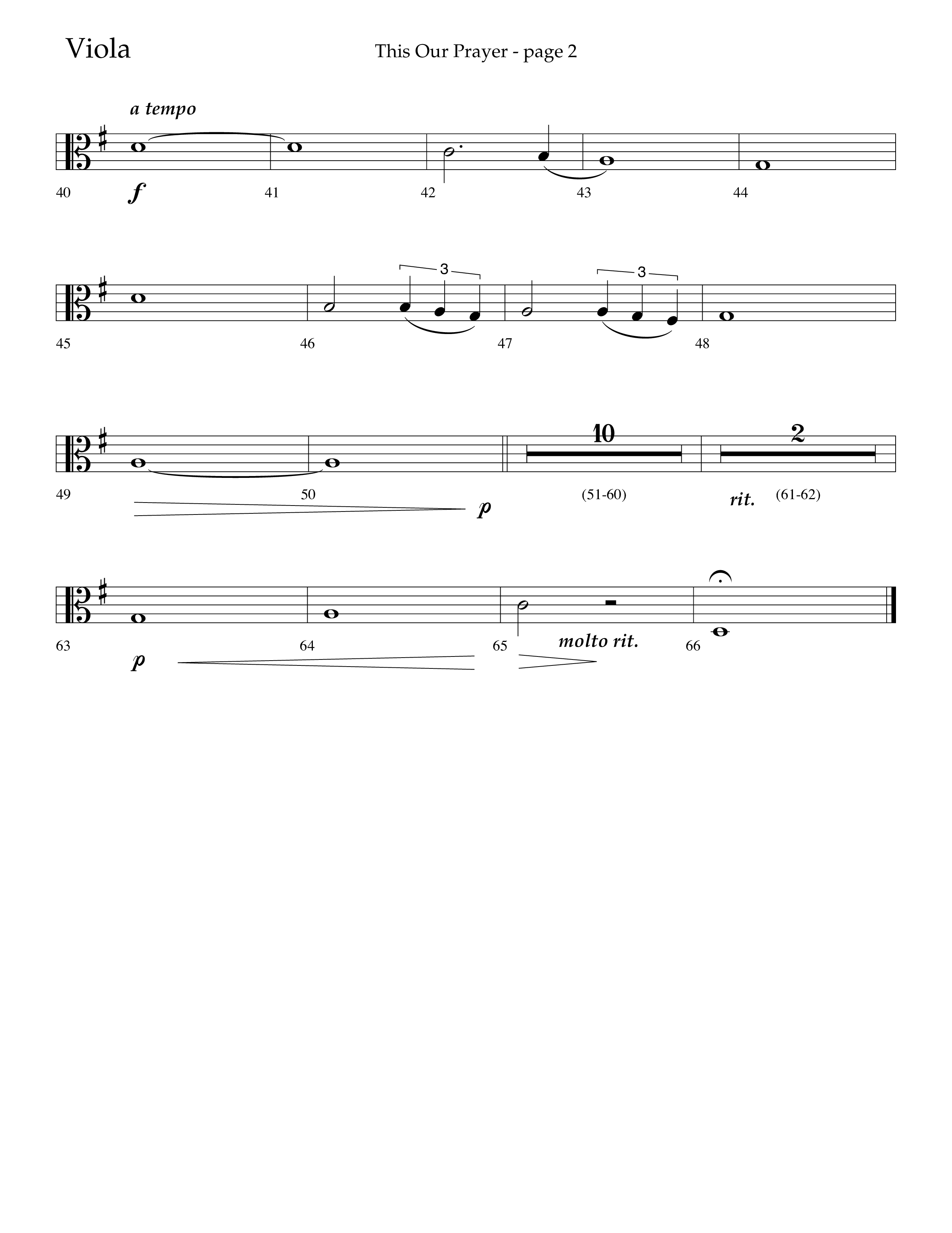 This Our Prayer (Choral Anthem SATB) Viola (Lifeway Choral / Arr. Kirk Kirkland / Orch. Phillip Keveren)