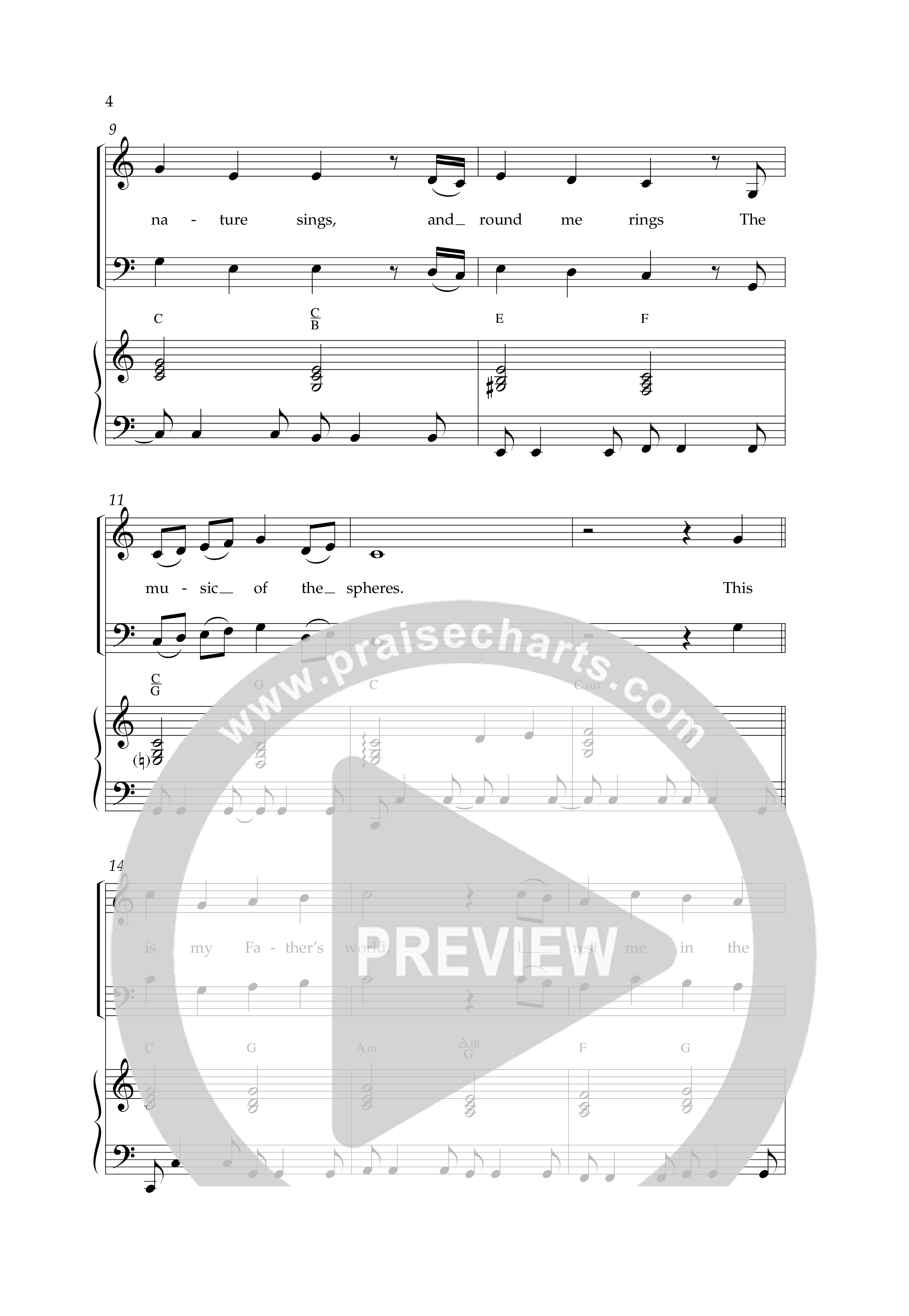 This Is My Father's World (Choral Anthem SATB) Anthem (SATB/Piano) (Lifeway Choral / Arr. Travis Cottrell)