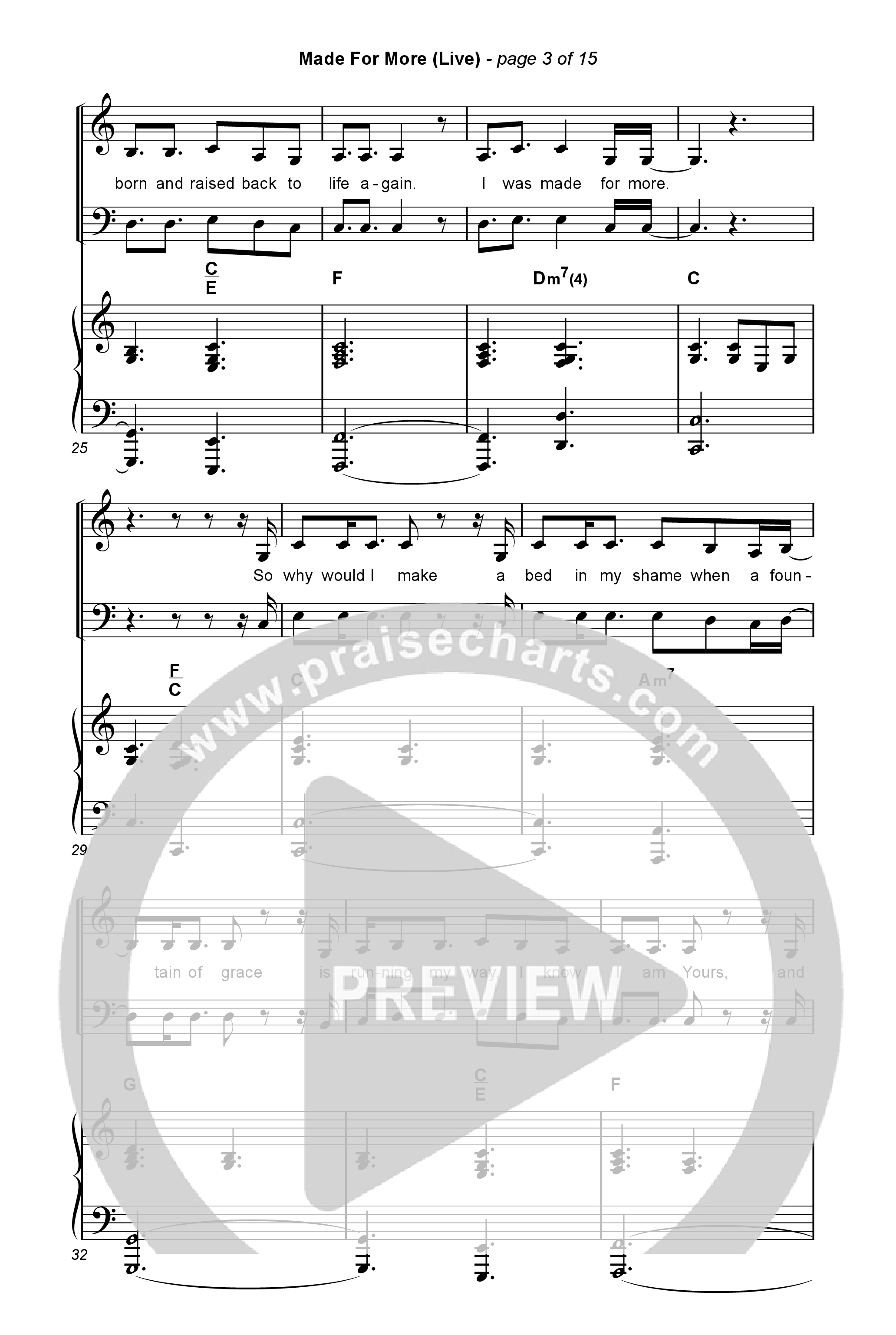 Made For More (Choral Anthem SATB) Octavo (SATB & Pno) (Josh Baldwin / Jenn Johnson / Arr. Luke Gambill)