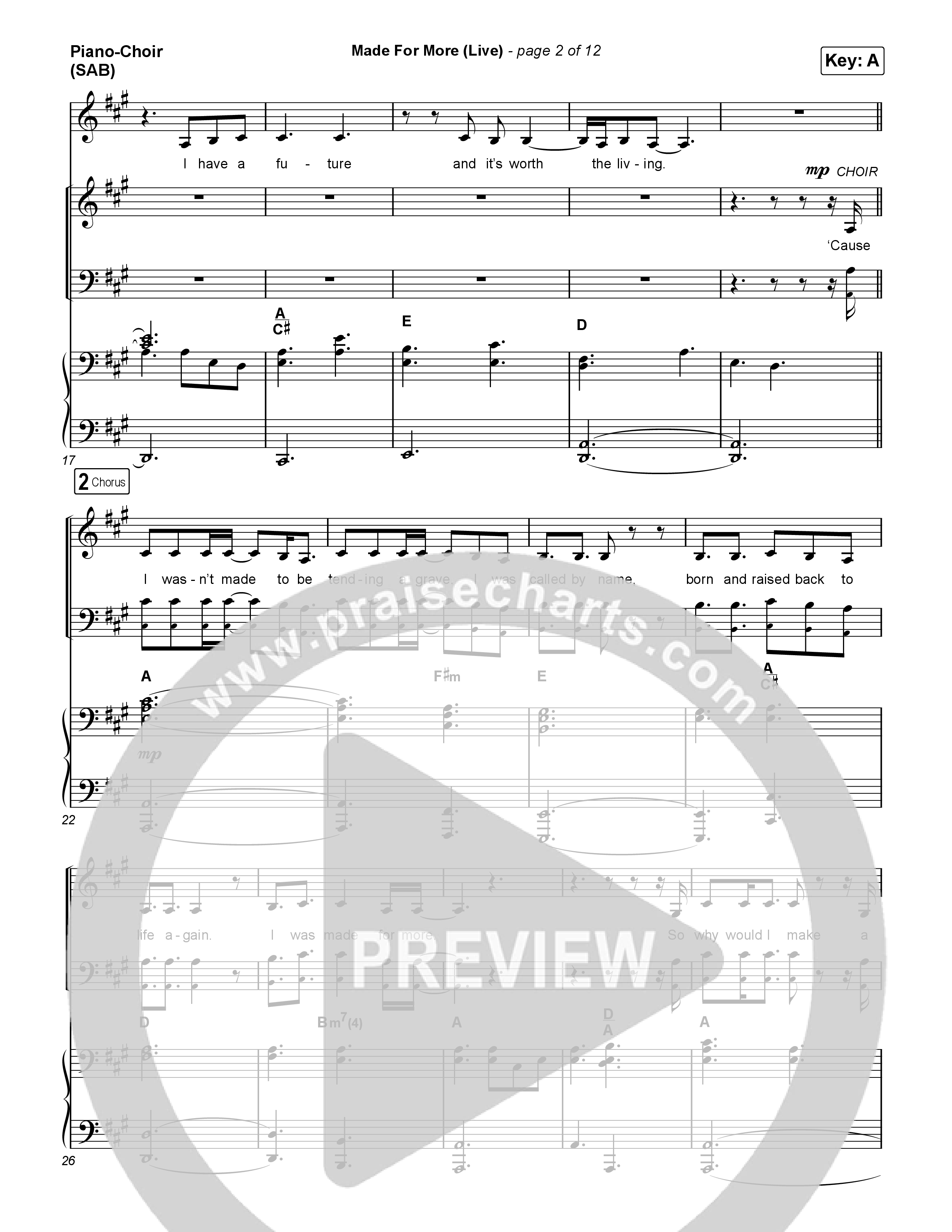 Made For More (Worship Choir/SAB) Piano/Choir (SAB) (Josh Baldwin / Jenn Johnson / Arr. Luke Gambill)