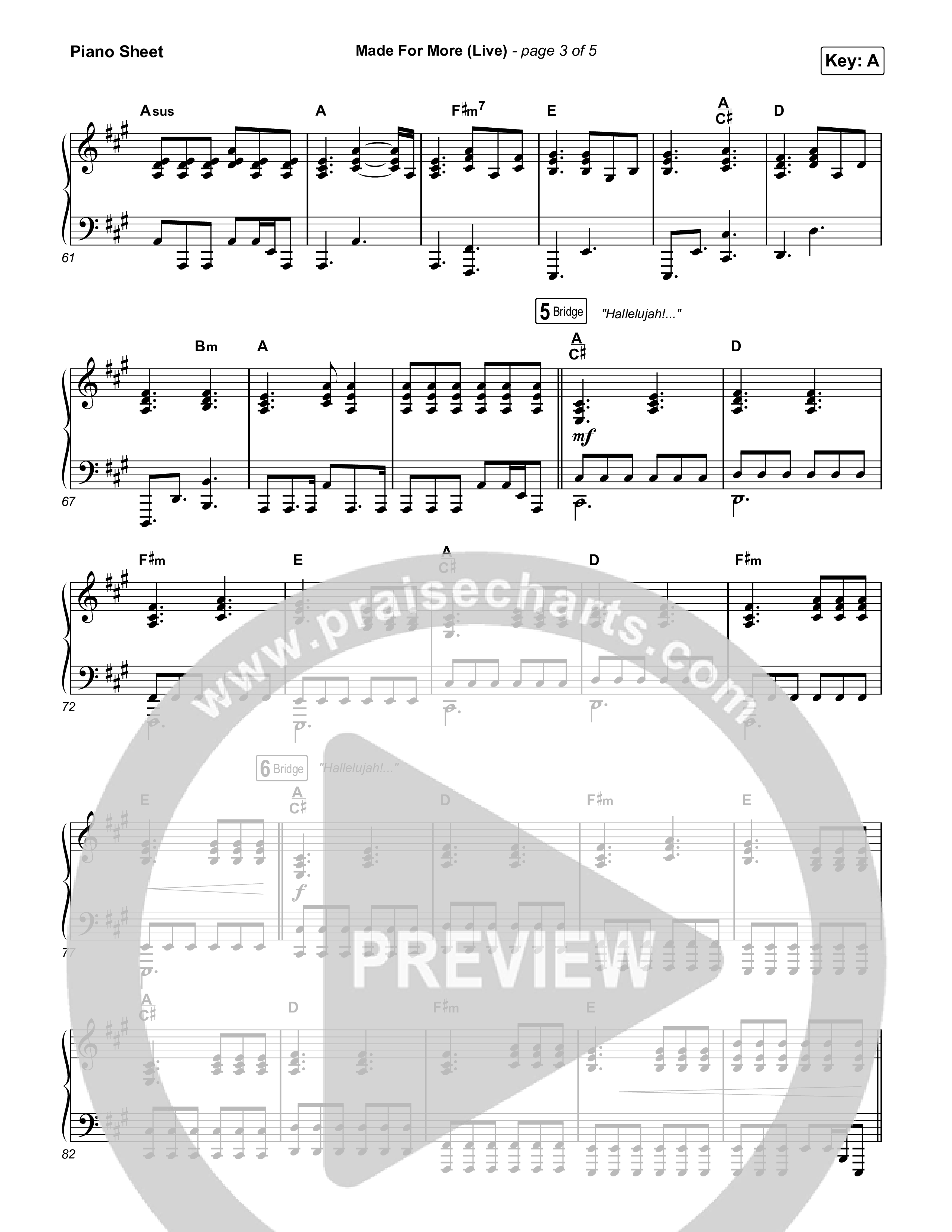 Made For More (Worship Choir/SAB) Piano Sheet (Josh Baldwin / Jenn Johnson / Arr. Luke Gambill)