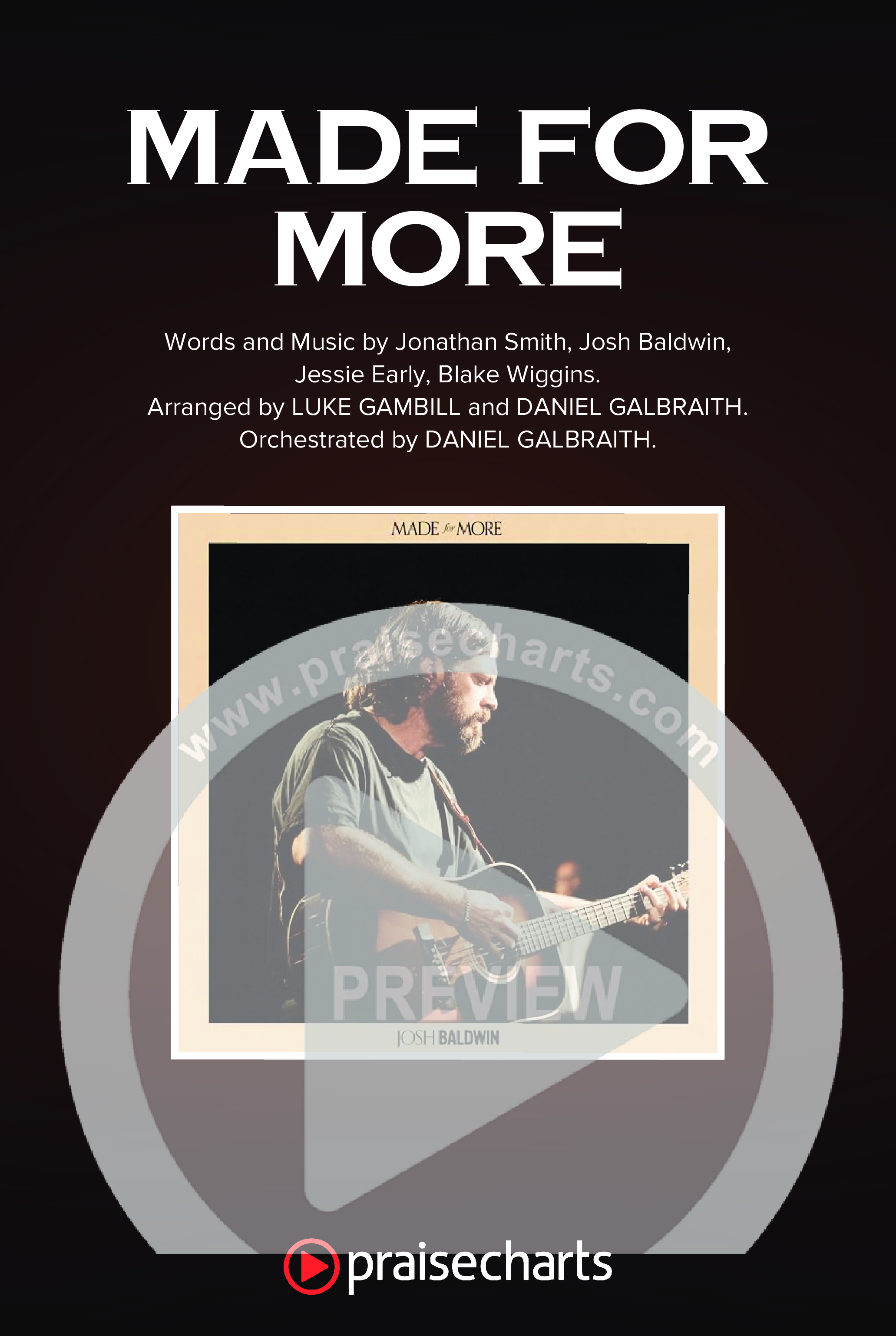 Made For More (Unison/2-Part) Octavo Cover Sheet (Josh Baldwin / Jenn Johnson / Arr. Luke Gambill)