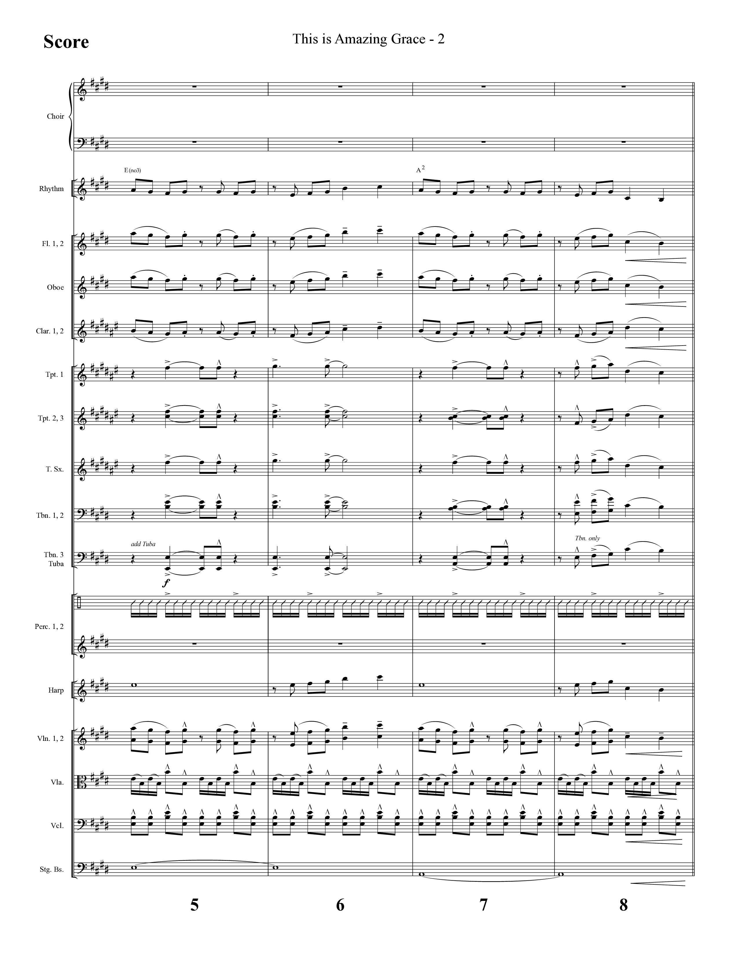 This Is Amazing Grace (Choral Anthem SATB) Conductor's Score (Lifeway Choral / Arr. Cliff Duren)
