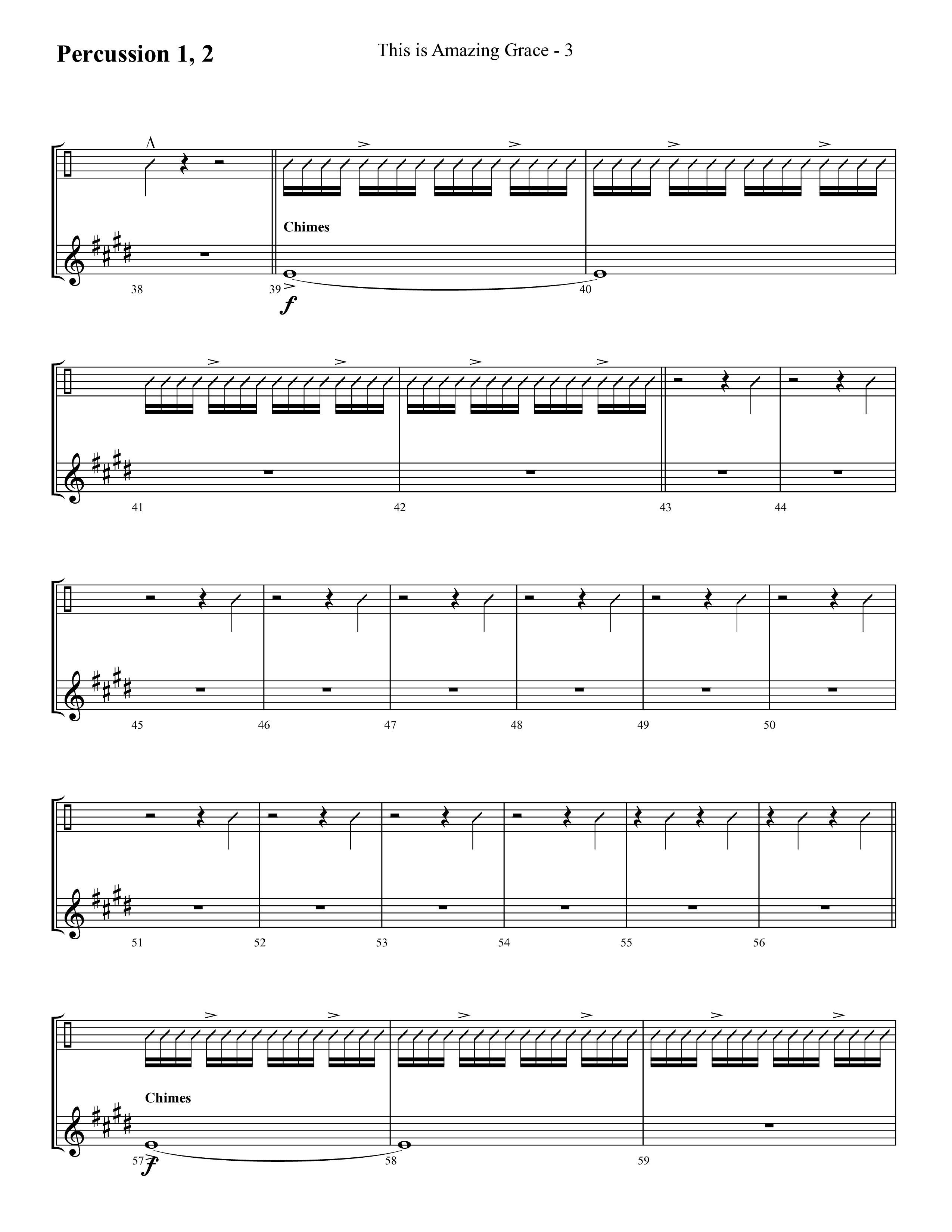 This Is Amazing Grace (Choral Anthem SATB) Percussion 1/2 (Lifeway Choral / Arr. Cliff Duren)