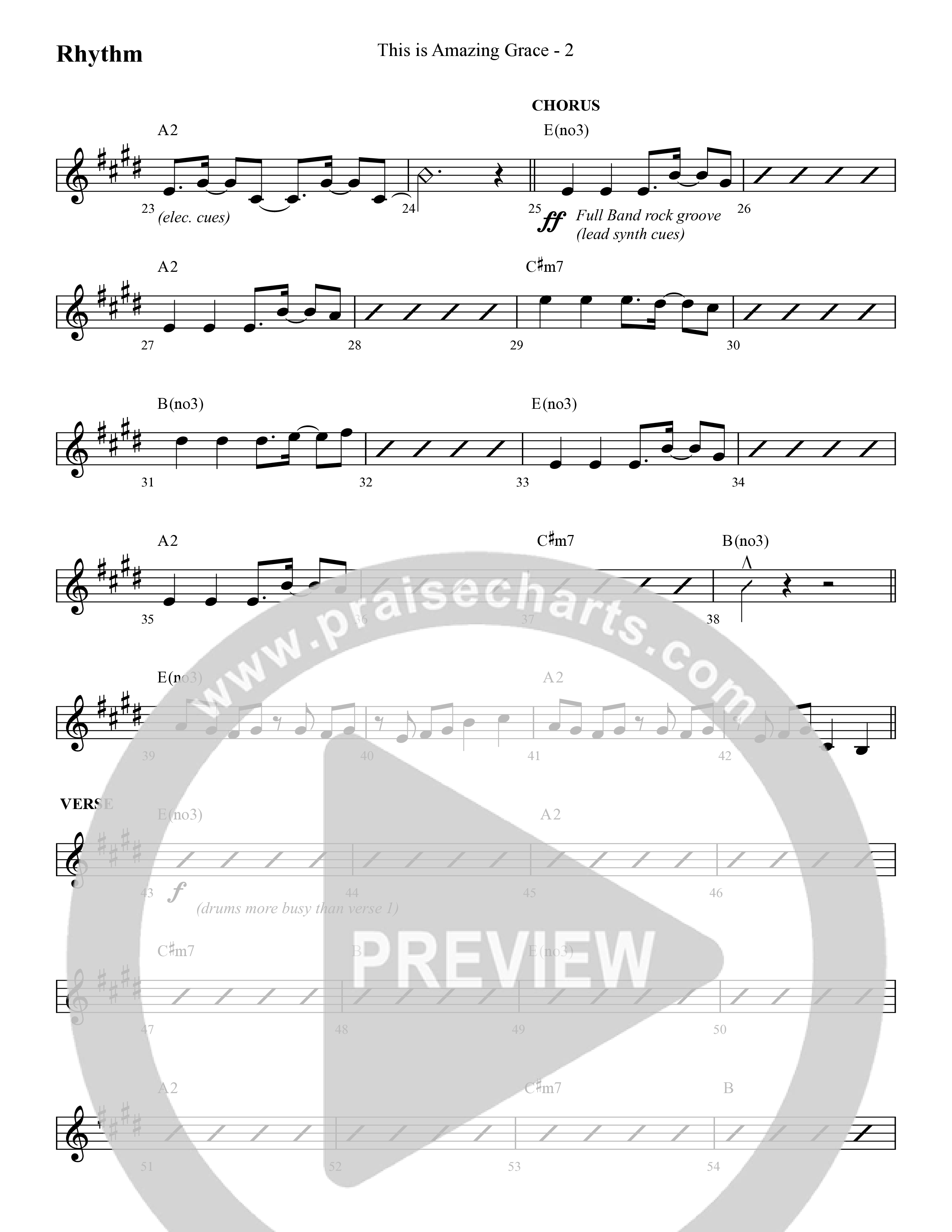 This Is Amazing Grace (Choral Anthem SATB) Lead Melody & Rhythm (Lifeway Choral / Arr. Cliff Duren)