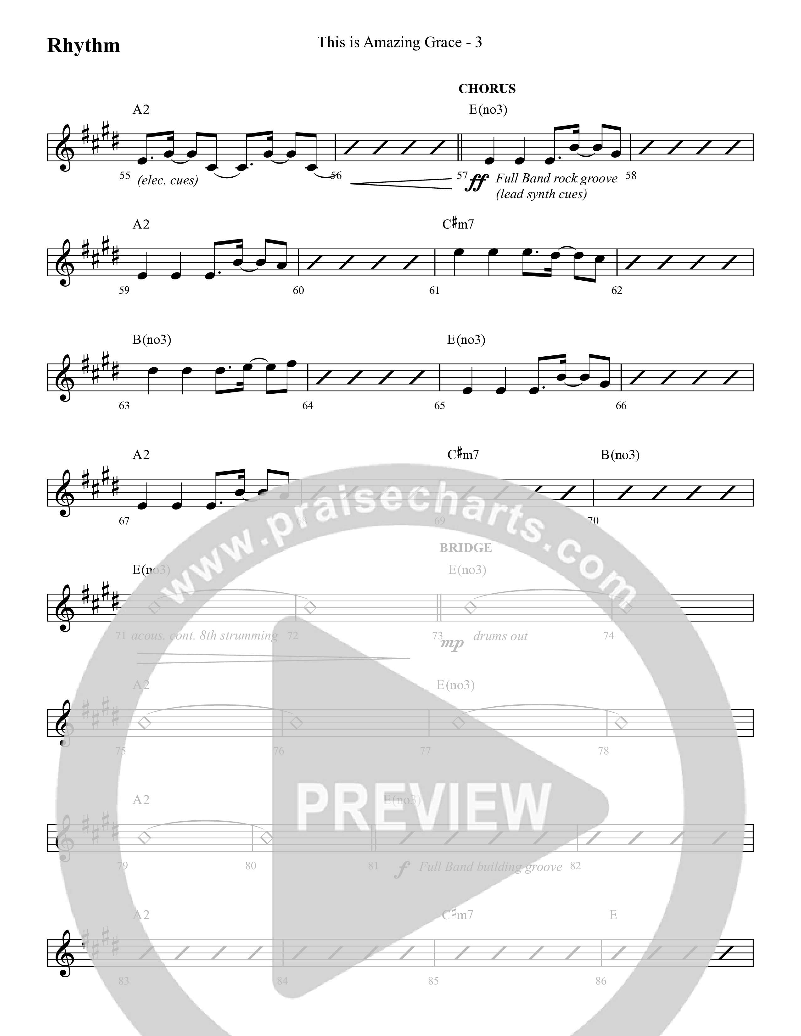 This Is Amazing Grace (Choral Anthem SATB) Lead Melody & Rhythm (Lifeway Choral / Arr. Cliff Duren)