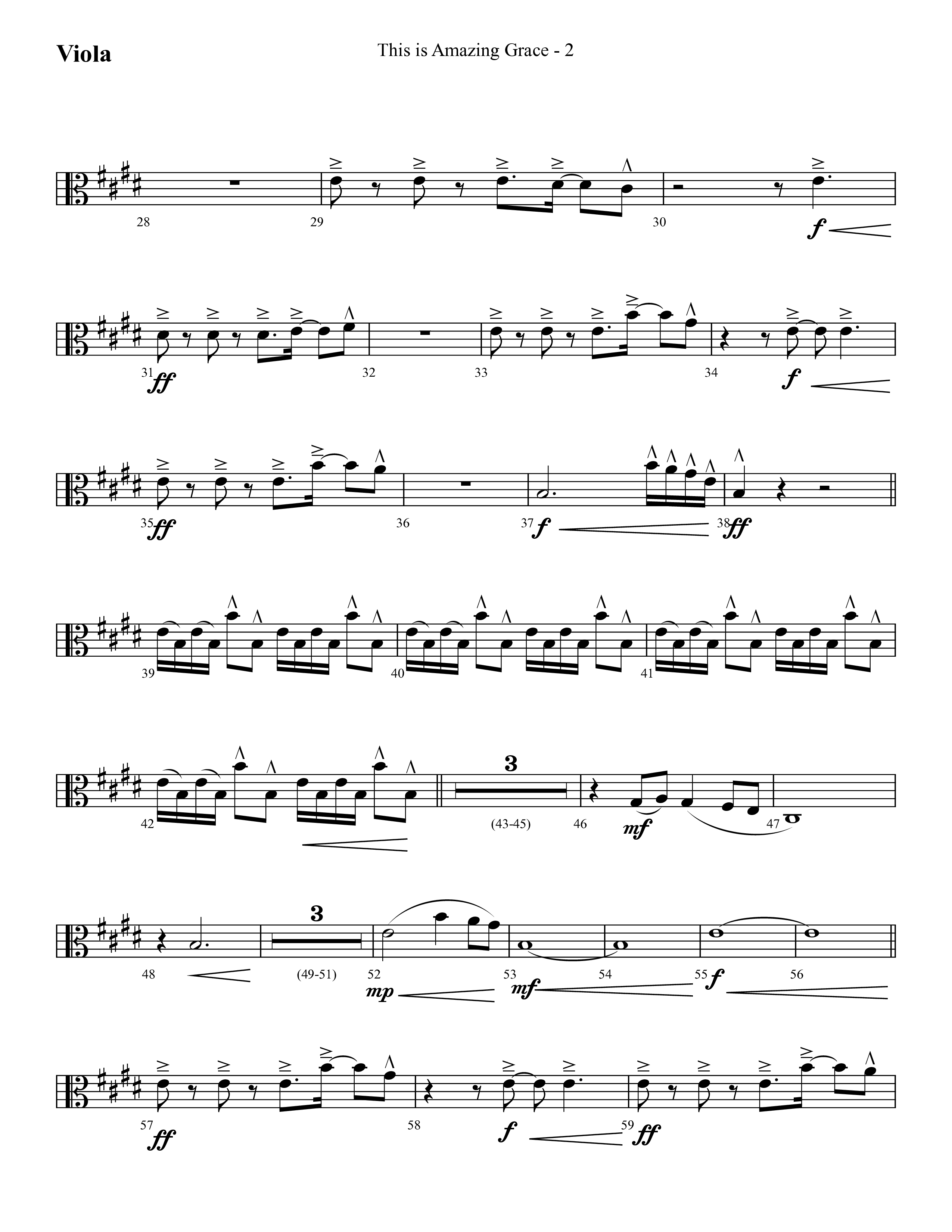 This Is Amazing Grace (Choral Anthem SATB) Viola (Lifeway Choral / Arr. Cliff Duren)