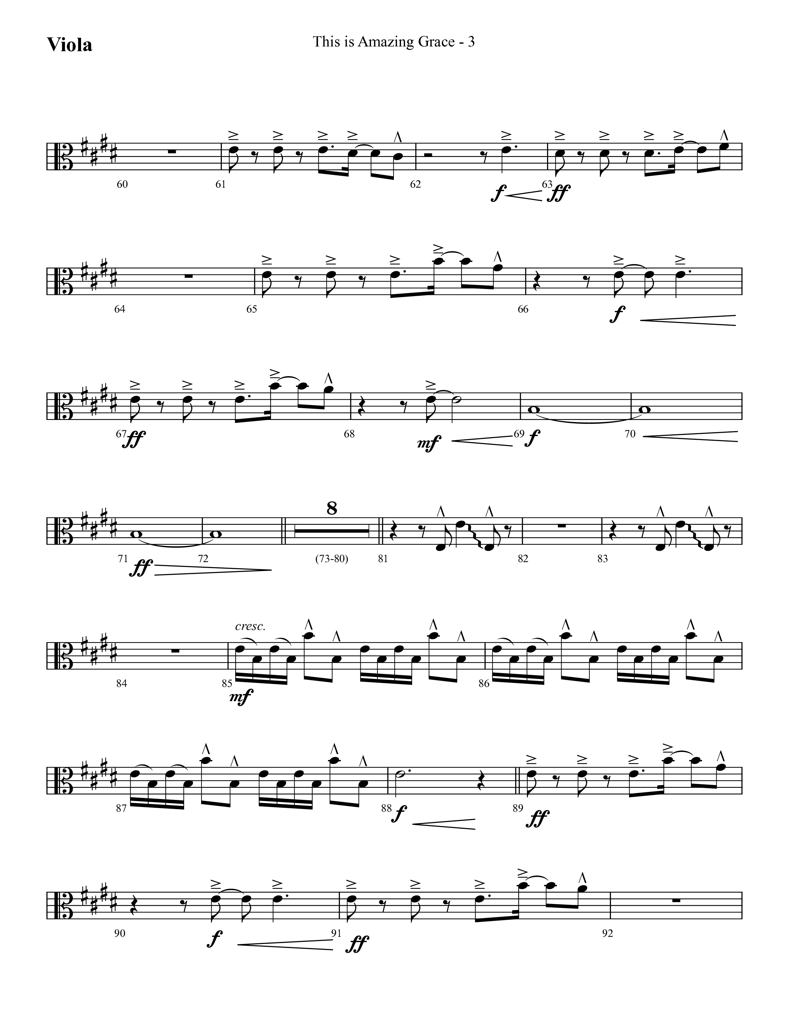 This Is Amazing Grace (Choral Anthem SATB) Viola (Lifeway Choral / Arr. Cliff Duren)