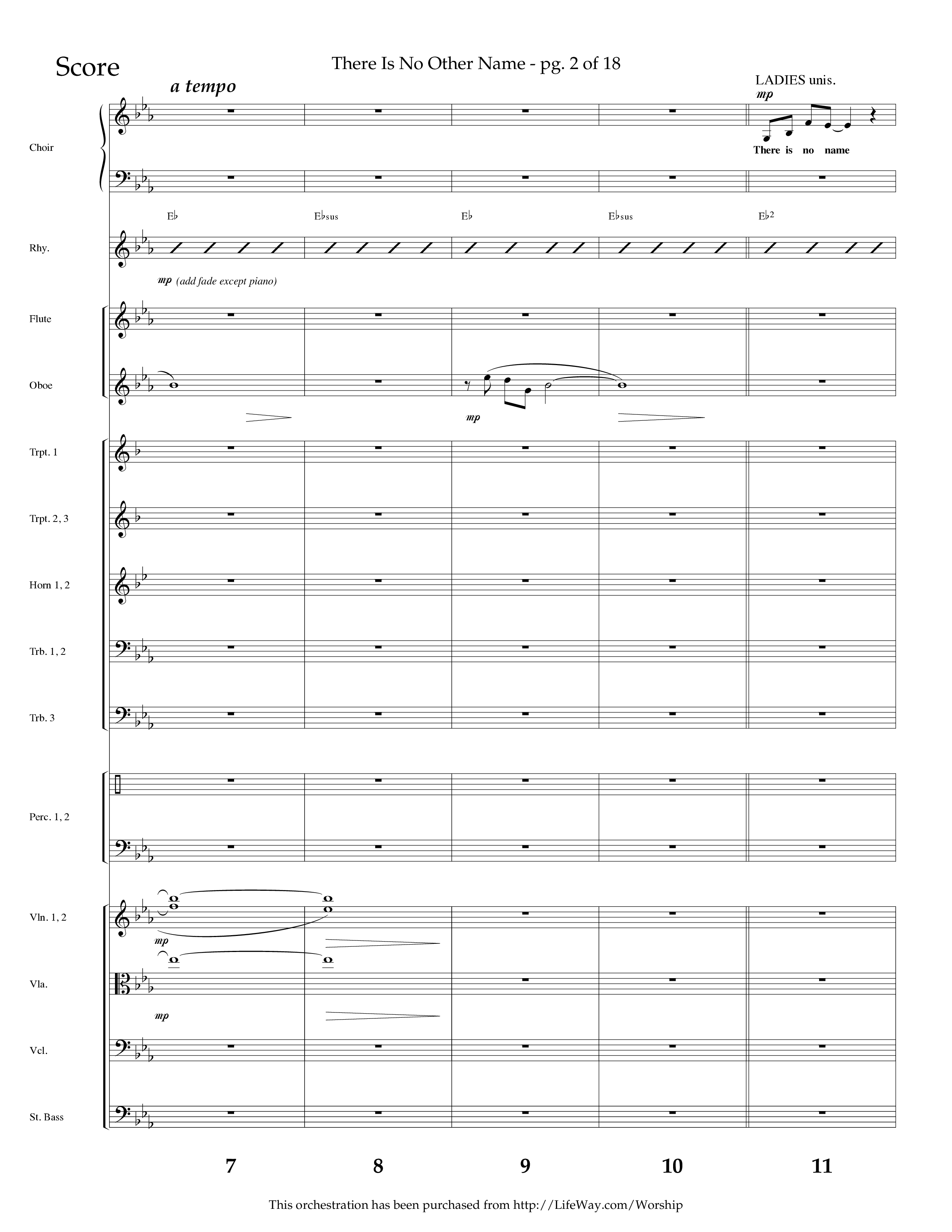 There Is No Other Name (Choral Anthem SATB) Orchestration (Lifeway Choral / Arr. Cliff Duren)