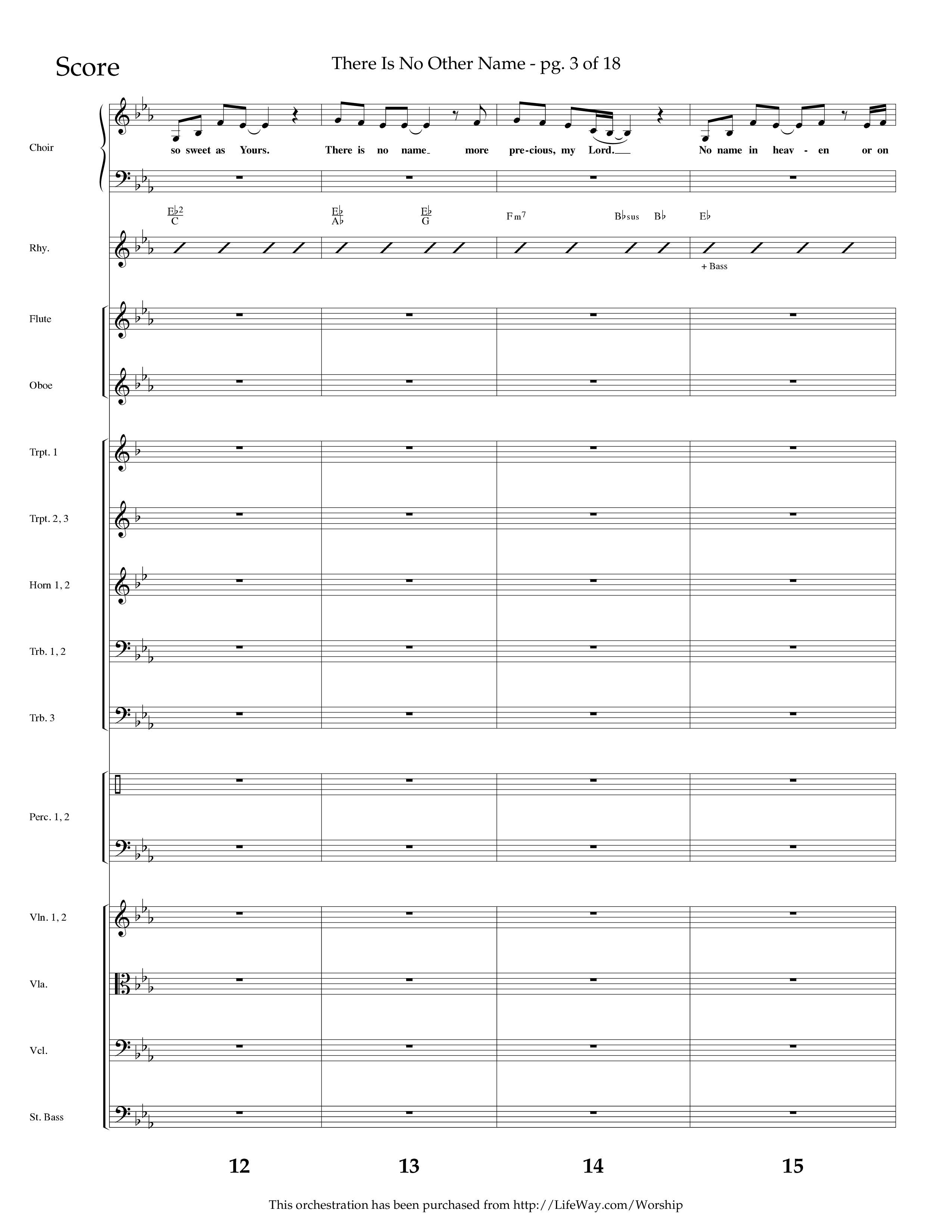 There Is No Other Name (Choral Anthem SATB) Orchestration (Lifeway Choral / Arr. Cliff Duren)