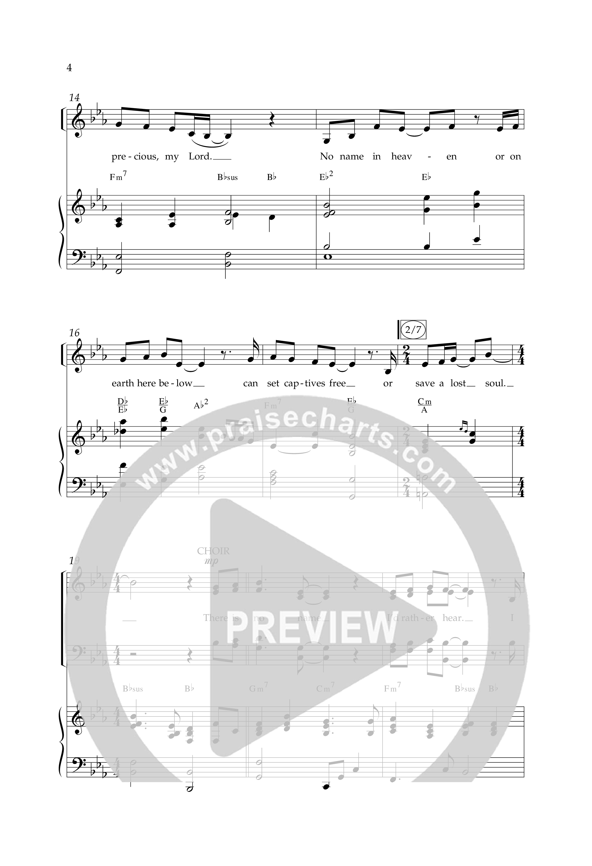 There Is No Other Name (Choral Anthem SATB) Anthem (SATB/Piano) (Lifeway Choral / Arr. Cliff Duren)