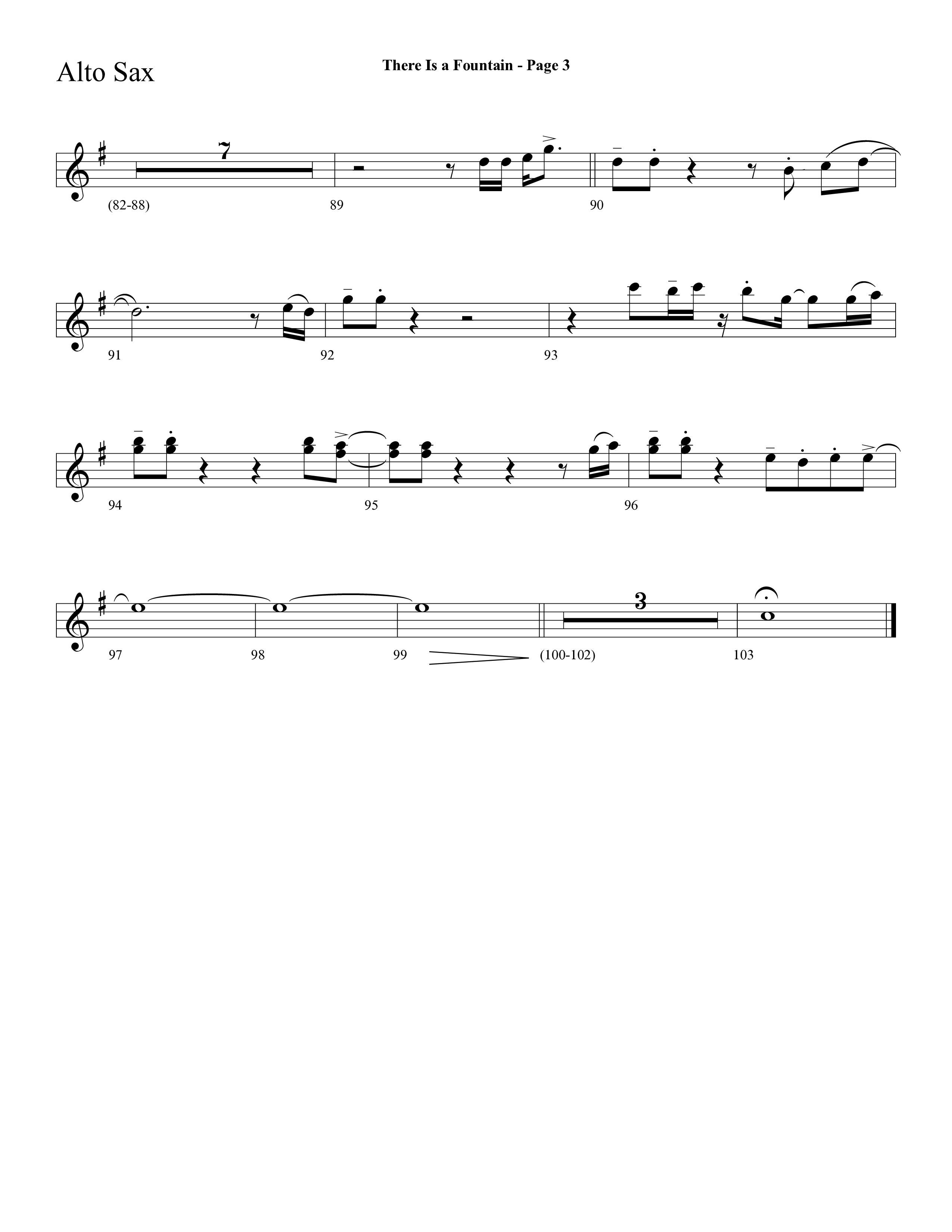 There Is A Fountain (Choral Anthem SATB) Alto Sax (Lifeway Choral / Arr. Mark Willard / Orch. Stephen K. Hand)
