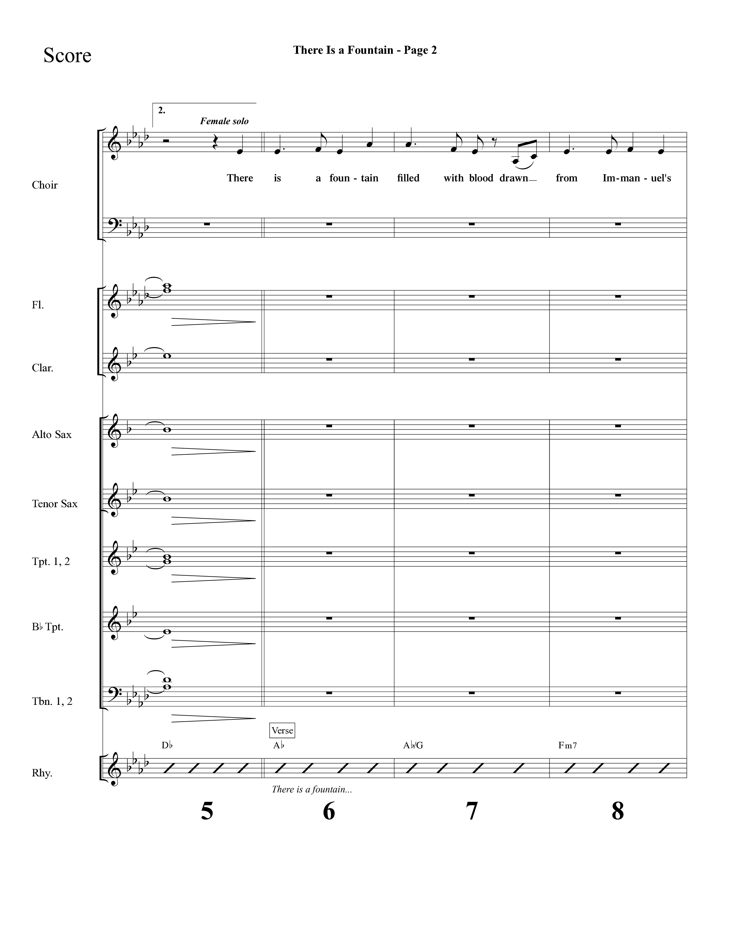 There Is A Fountain (Choral Anthem SATB) Conductor's Score (Lifeway Choral / Arr. Mark Willard / Orch. Stephen K. Hand)