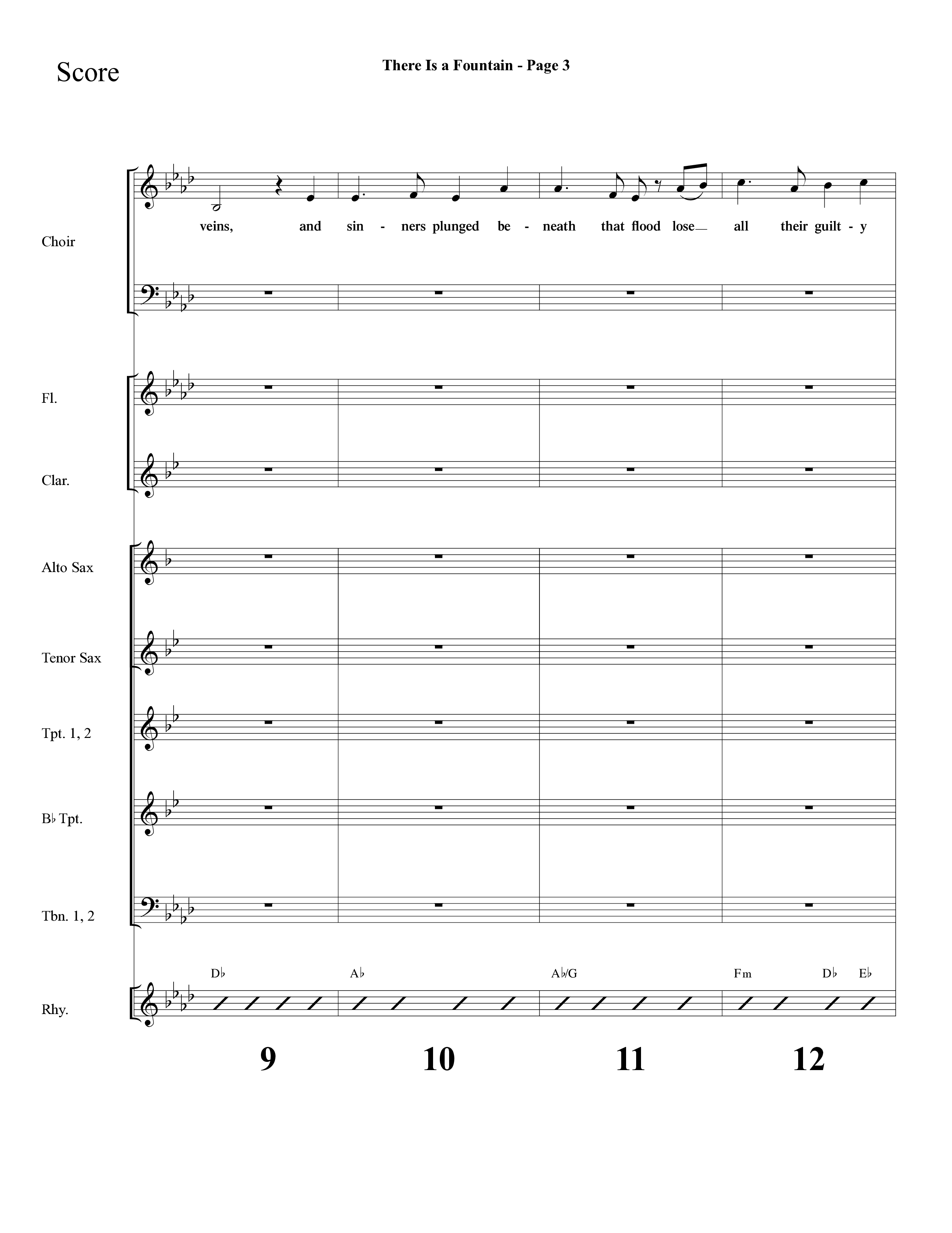 There Is A Fountain (Choral Anthem SATB) Orchestration (Lifeway Choral / Arr. Mark Willard / Orch. Stephen K. Hand)