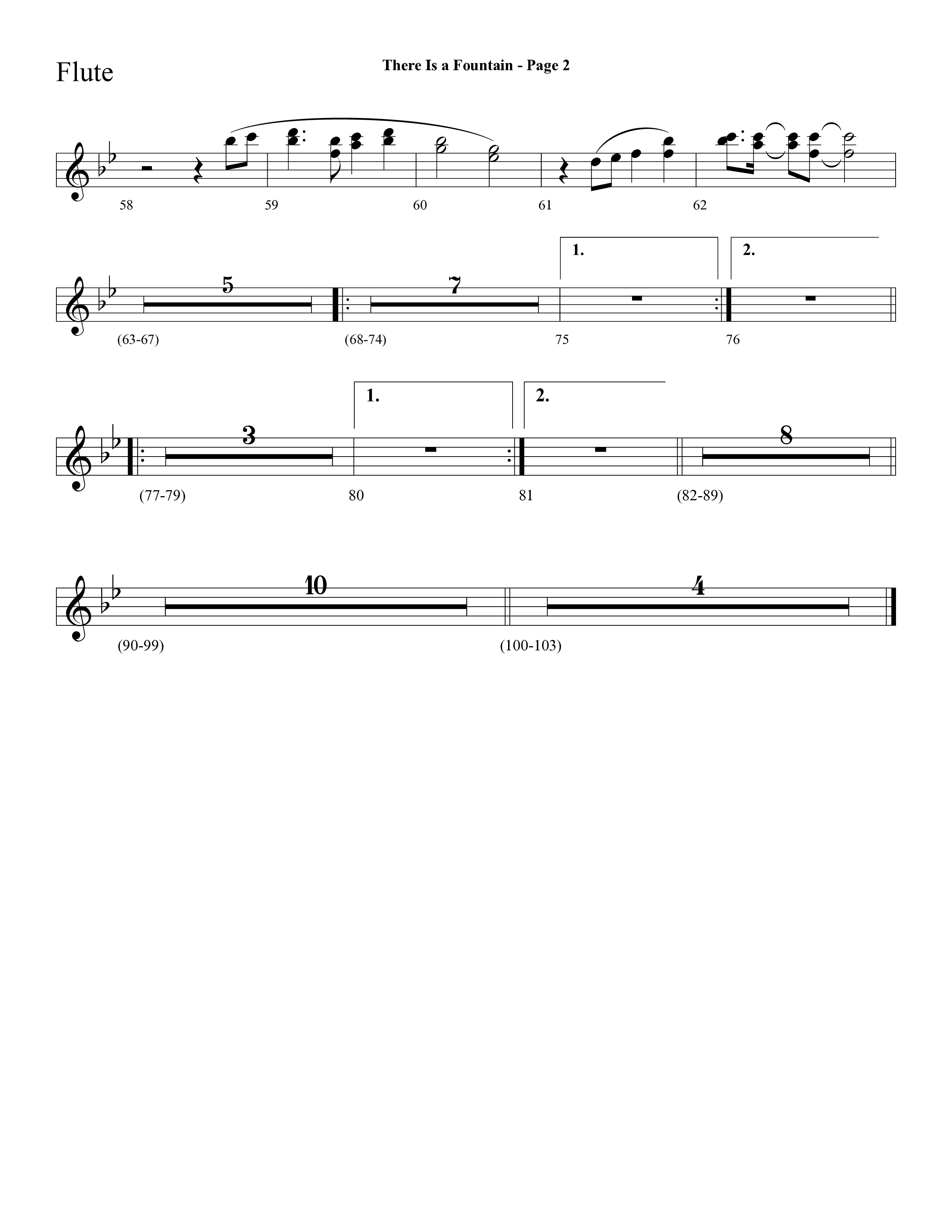 There Is A Fountain (Choral Anthem SATB) Flute (Lifeway Choral / Arr. Mark Willard / Orch. Stephen K. Hand)