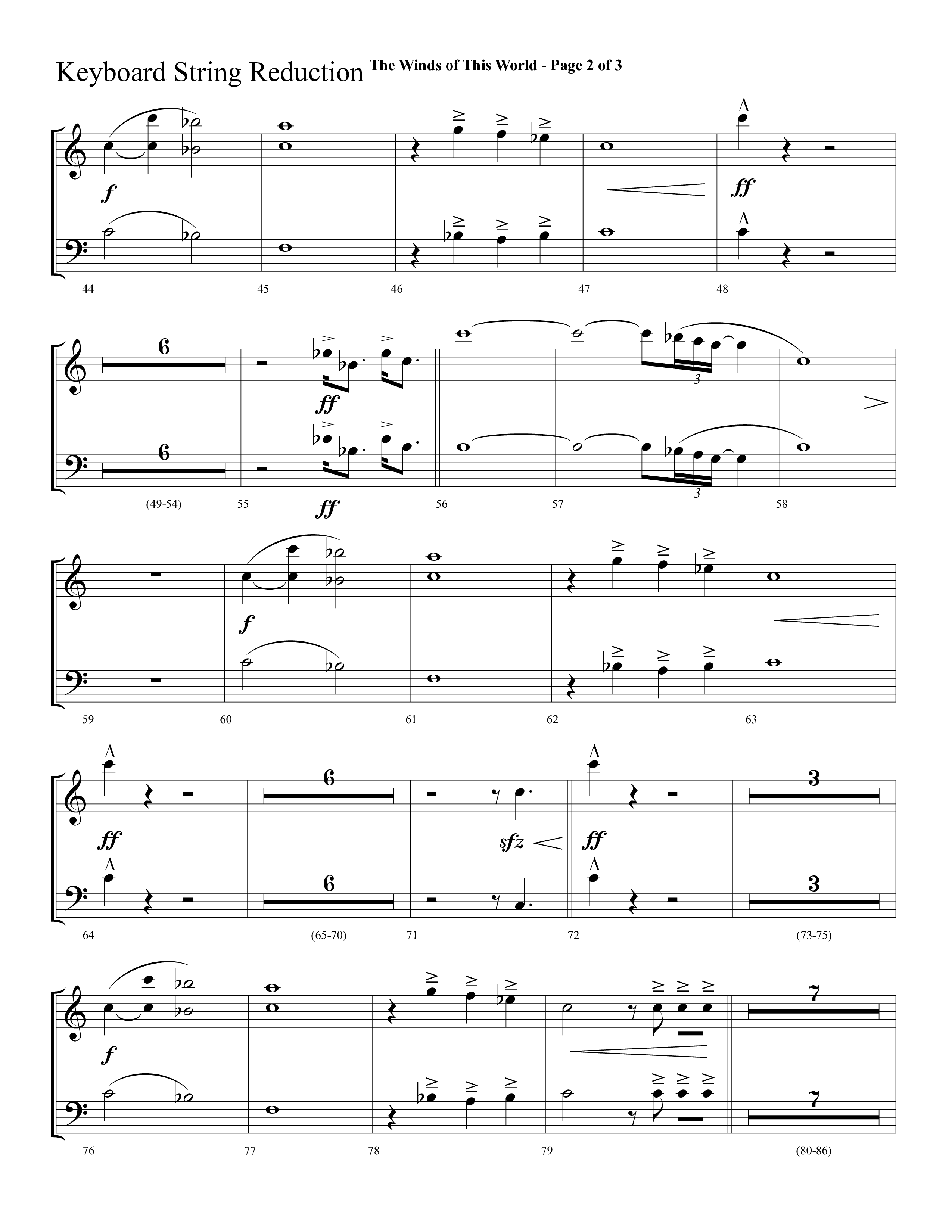 The Winds Of This World (Choral Anthem SATB) String Reduction (Lifeway Choral / Arr. Cliff Duren)