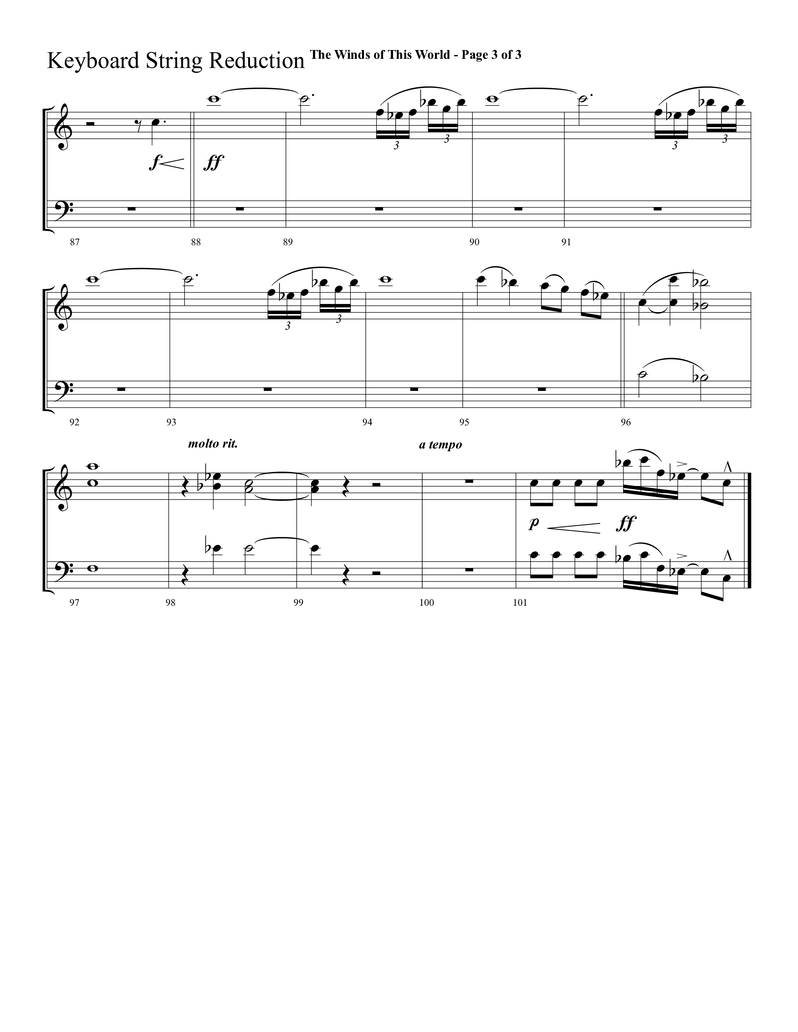 The Winds Of This World (Choral Anthem SATB) String Reduction (Lifeway Choral / Arr. Cliff Duren)