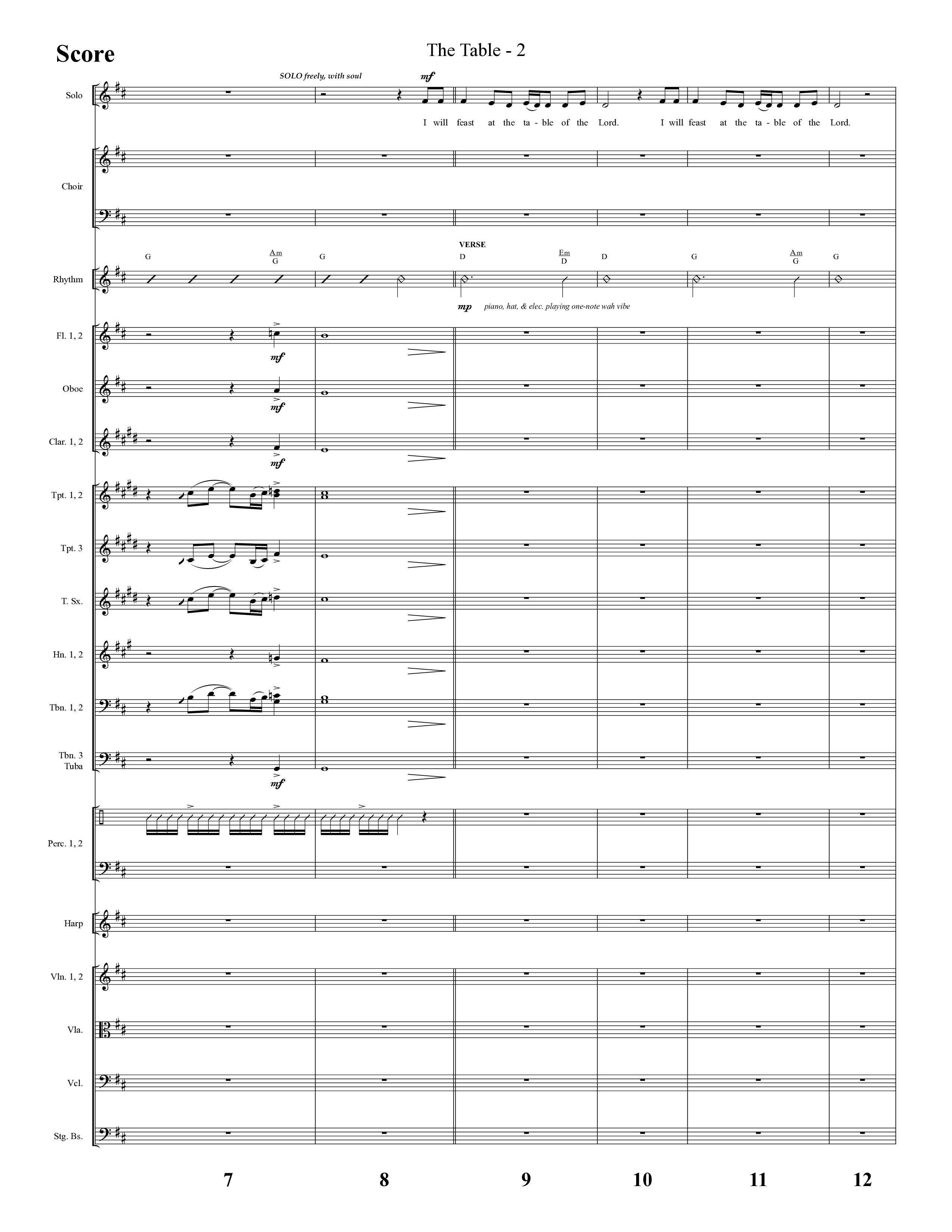 The Table (Choral Anthem SATB) Conductor's Score (Lifeway Choral / Arr. Cliff Duren)