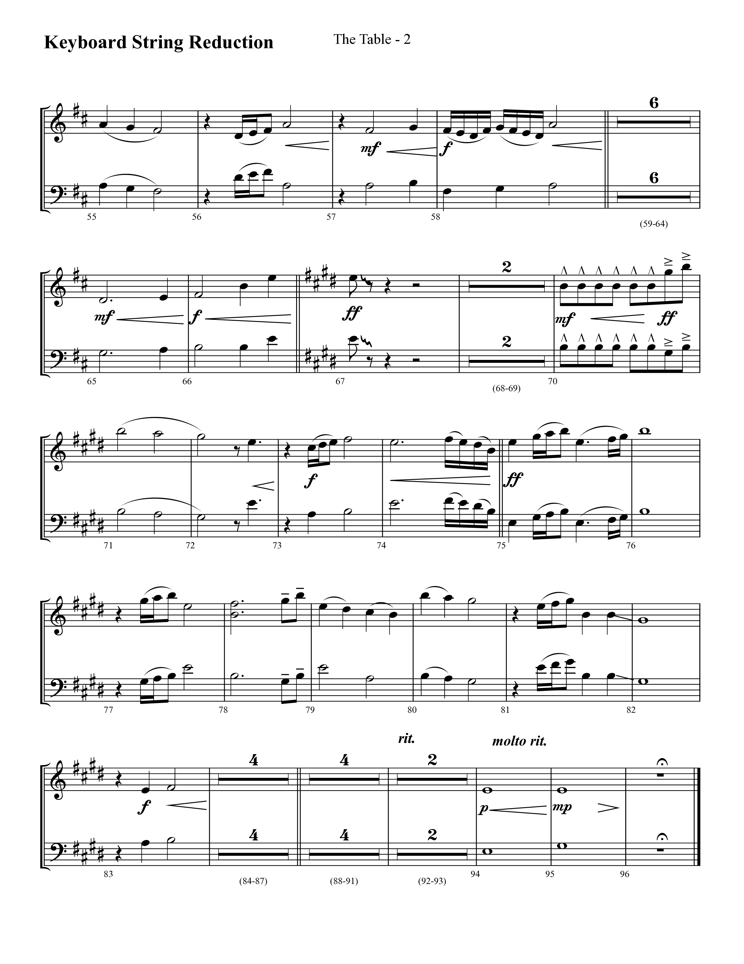The Table (Choral Anthem SATB) String Reduction (Lifeway Choral / Arr. Cliff Duren)