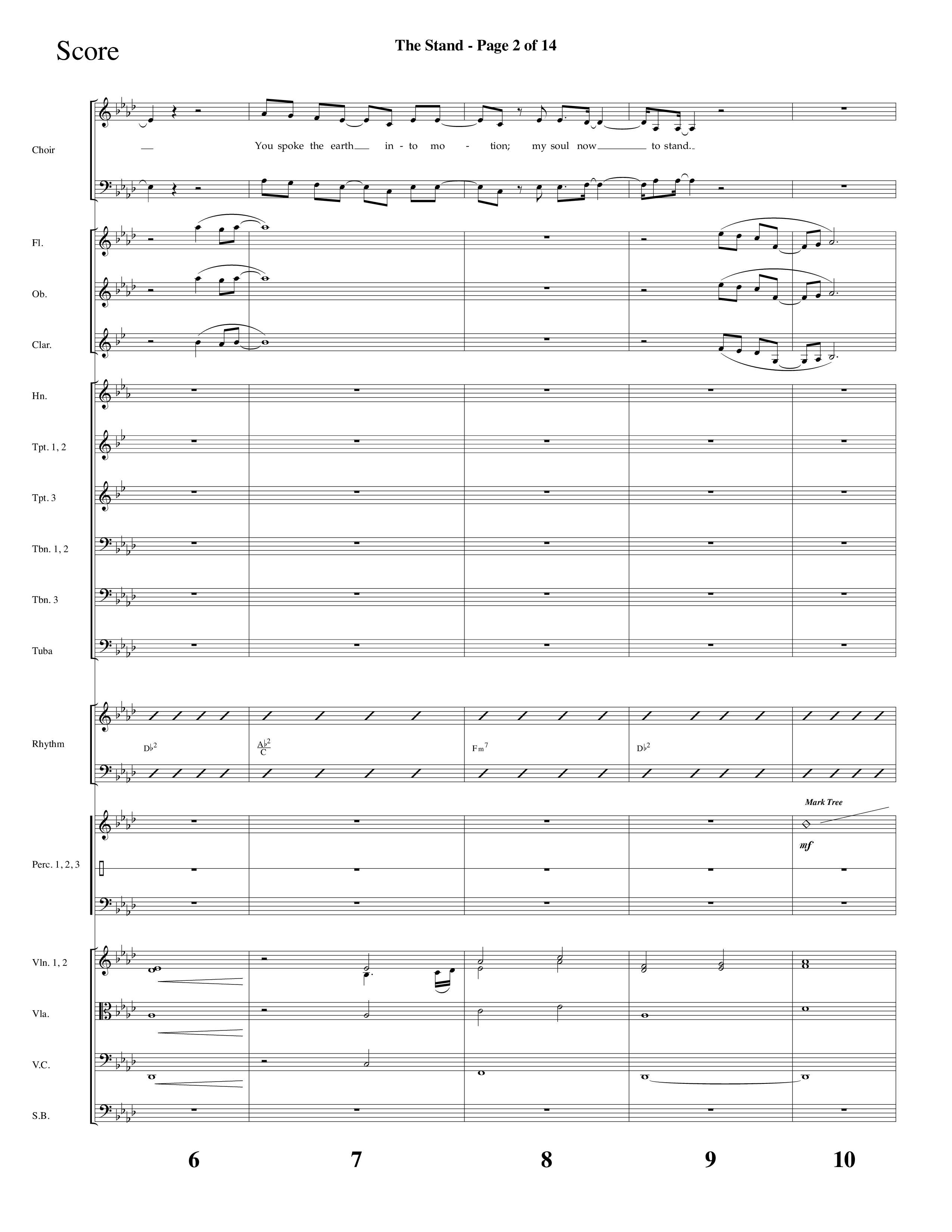 The Stand (Choral Anthem SATB) Orchestration (Lifeway Choral / Arr. Dave Williamson)
