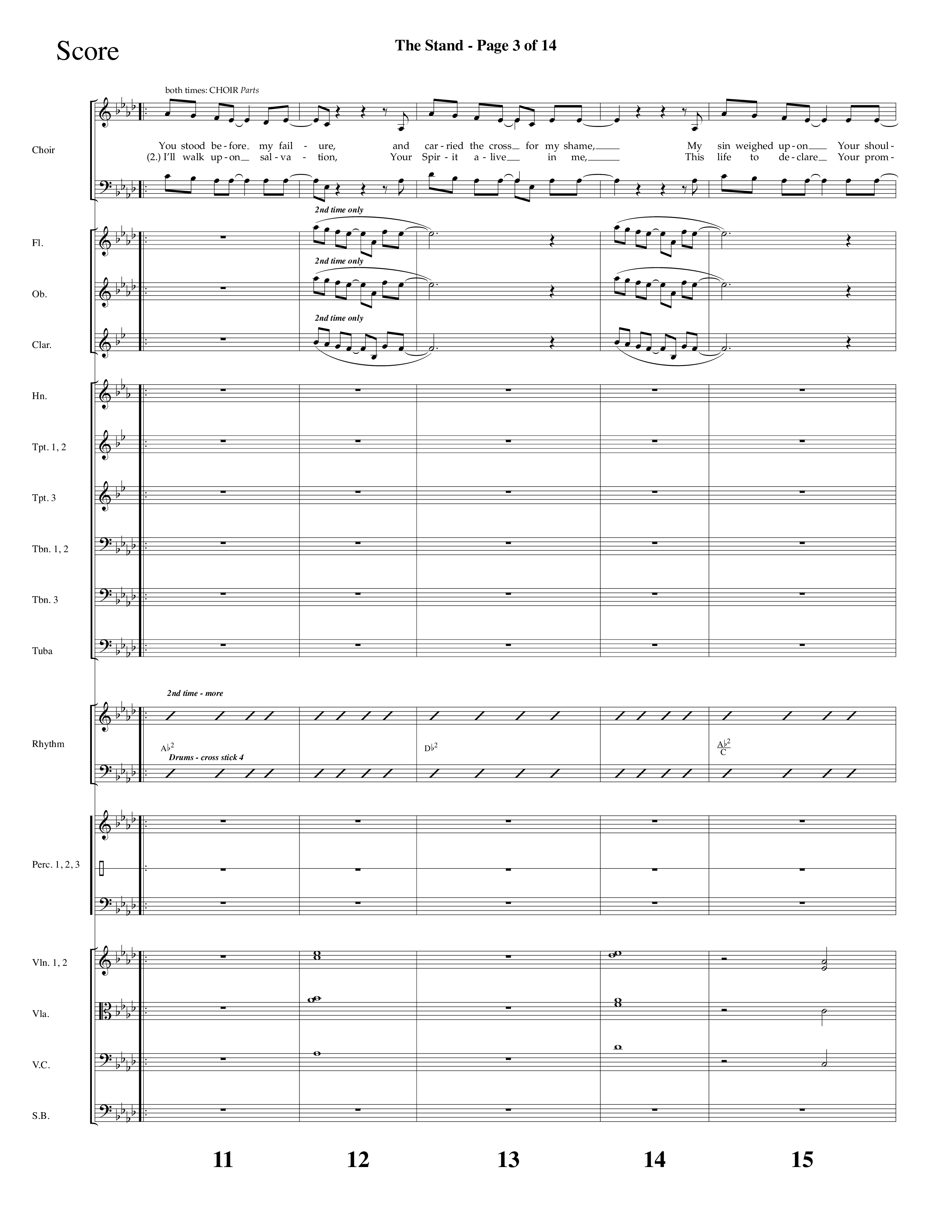 The Stand (Choral Anthem SATB) Conductor's Score (Lifeway Choral / Arr. Dave Williamson)