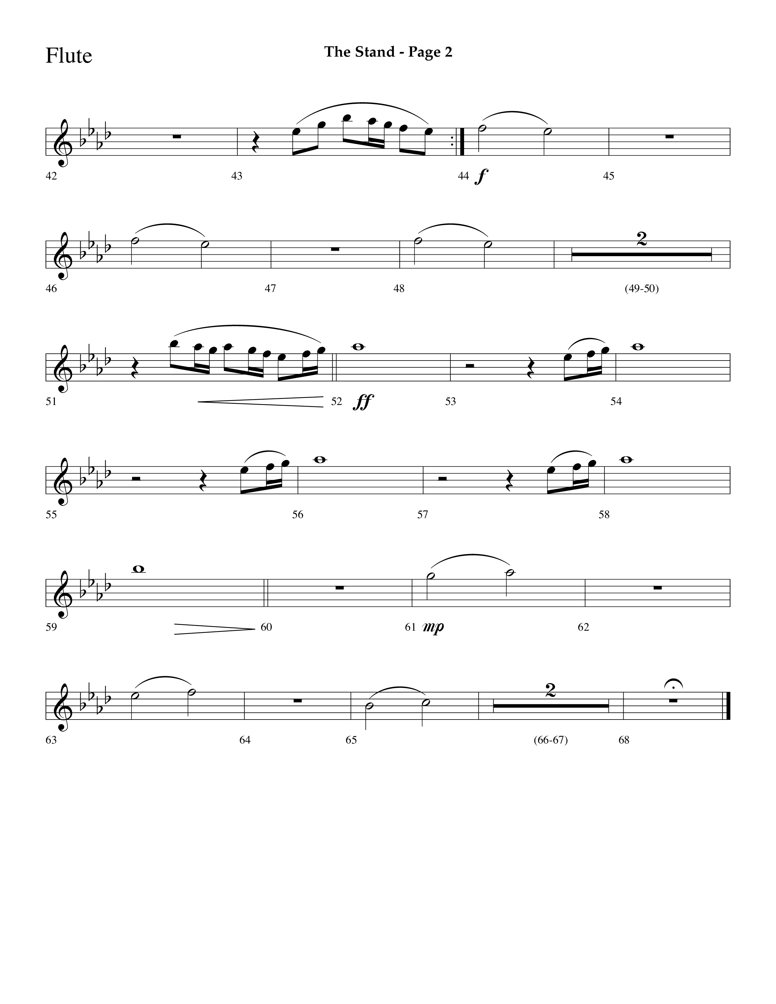 The Stand (Choral Anthem SATB) Flute (Lifeway Choral / Arr. Dave Williamson)
