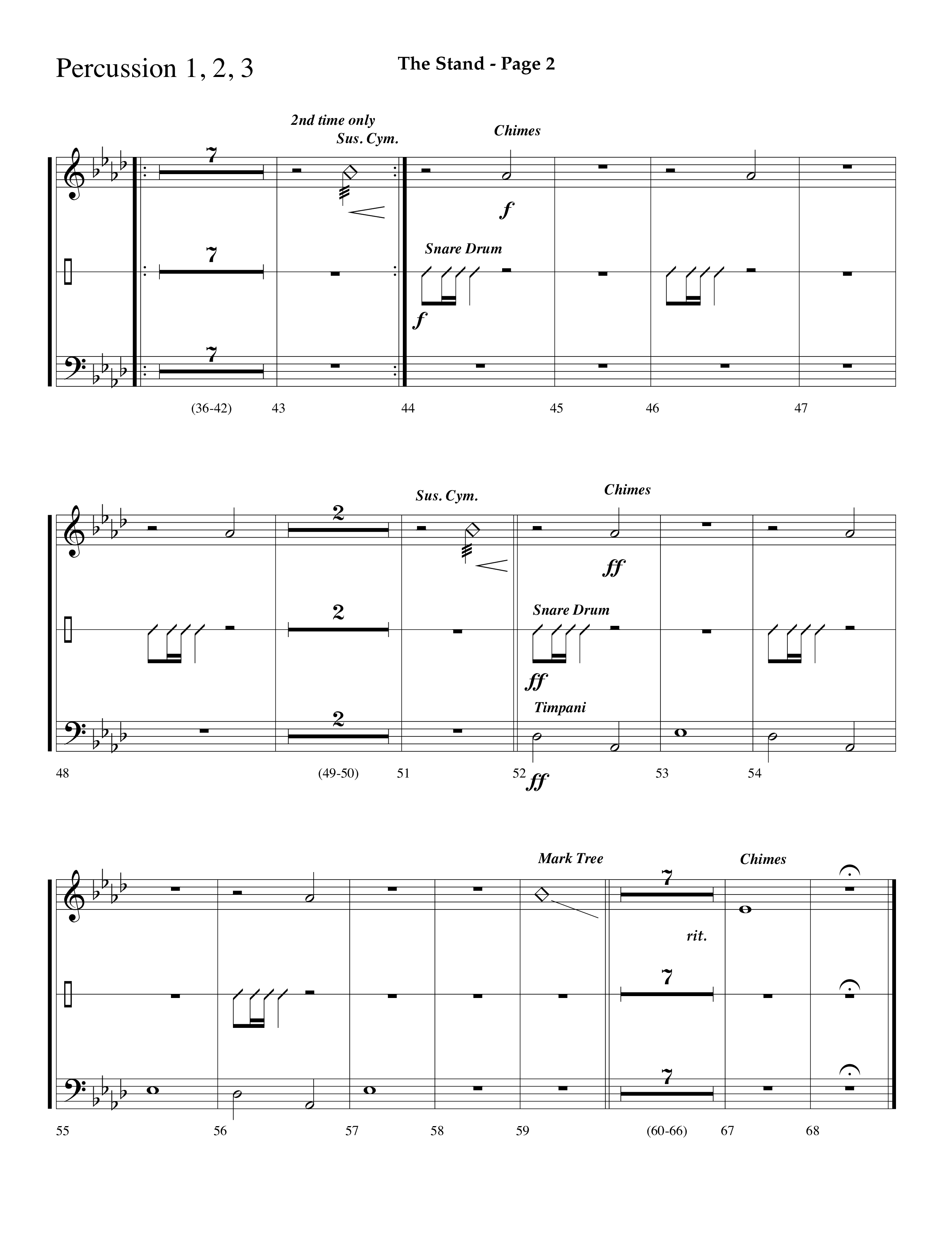 The Stand (Choral Anthem SATB) Percussion (Lifeway Choral / Arr. Dave Williamson)