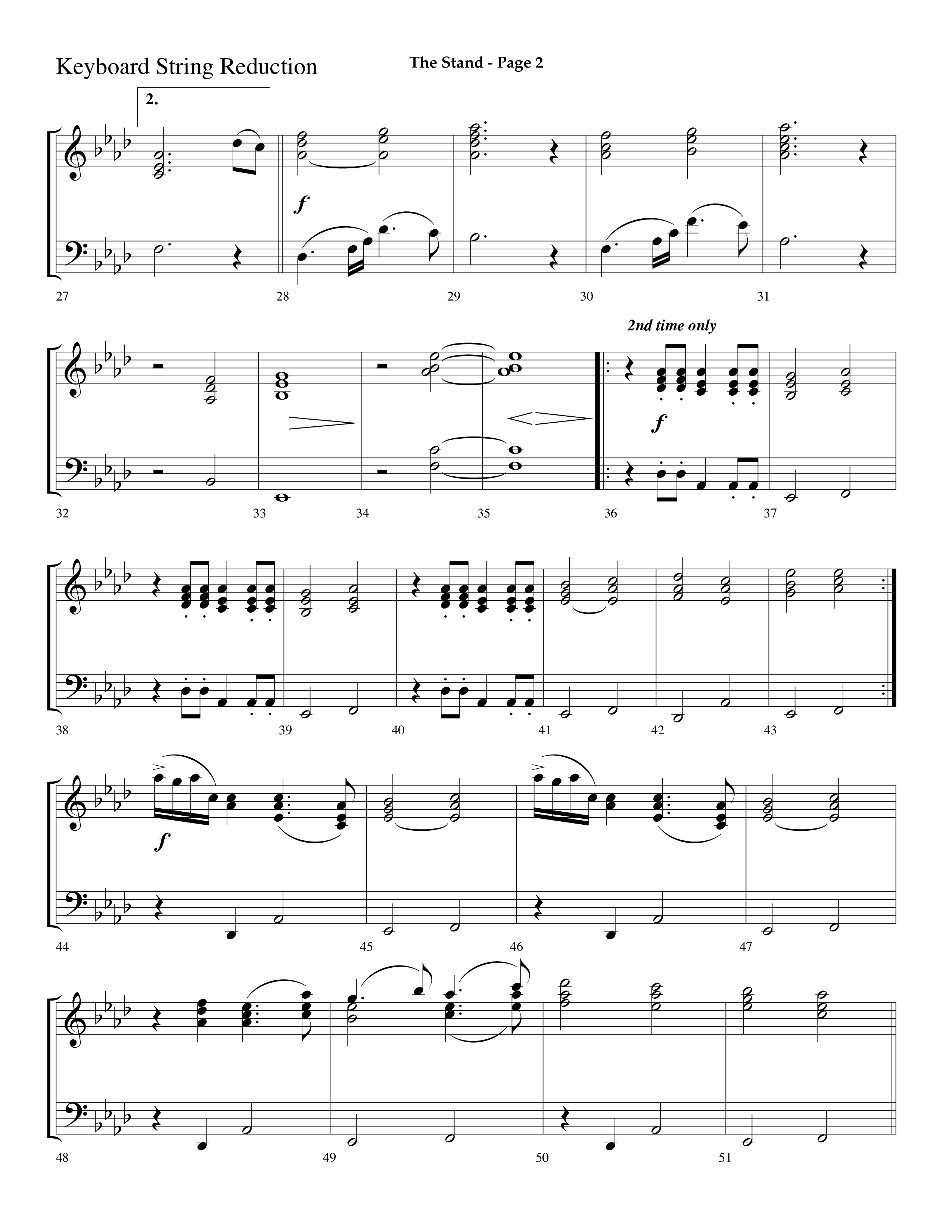 The Stand (Choral Anthem SATB) String Reduction (Lifeway Choral / Arr. Dave Williamson)