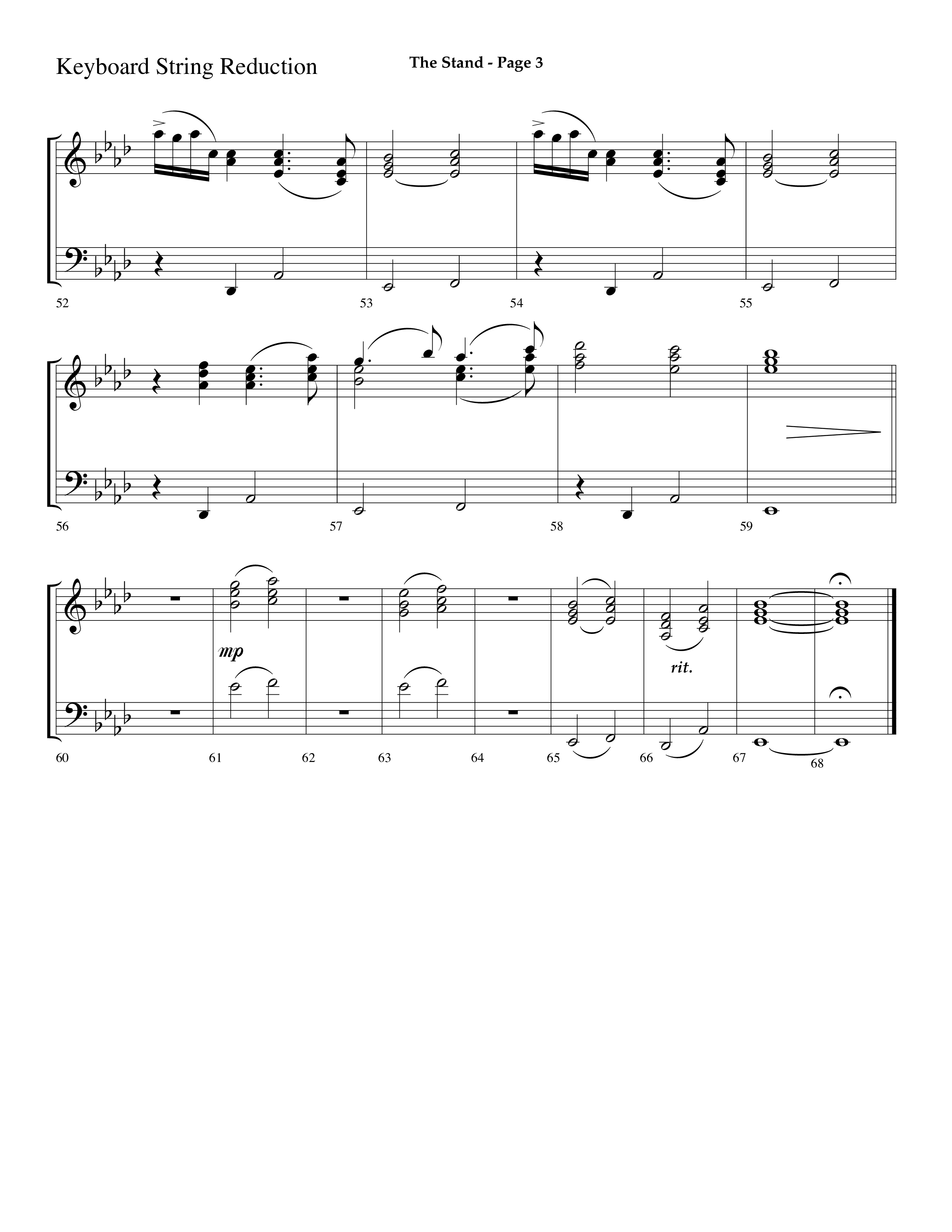 The Stand (Choral Anthem SATB) String Reduction (Lifeway Choral / Arr. Dave Williamson)