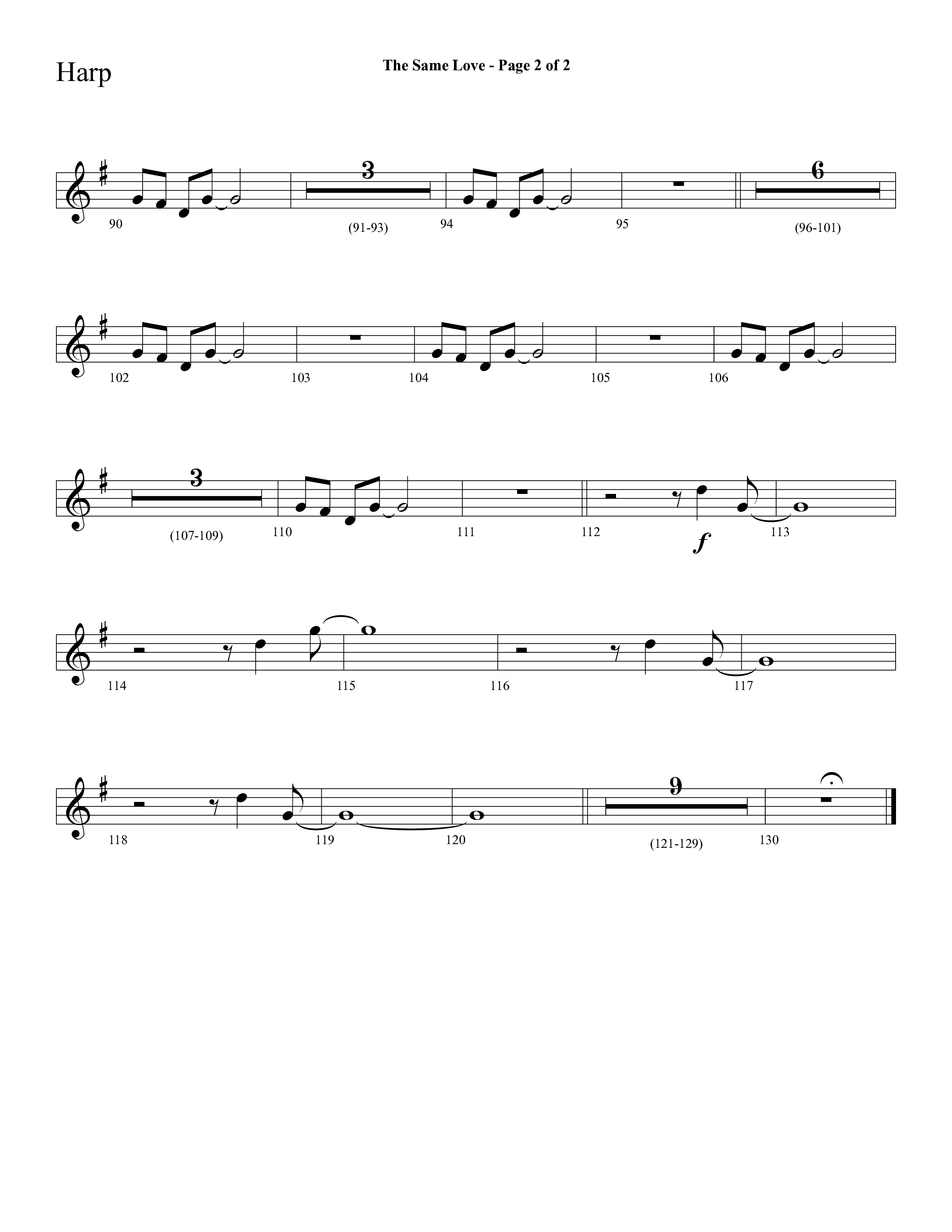 The Same Love (Choral Anthem SATB) Harp (Lifeway Choral / Arr. Cliff Duren)