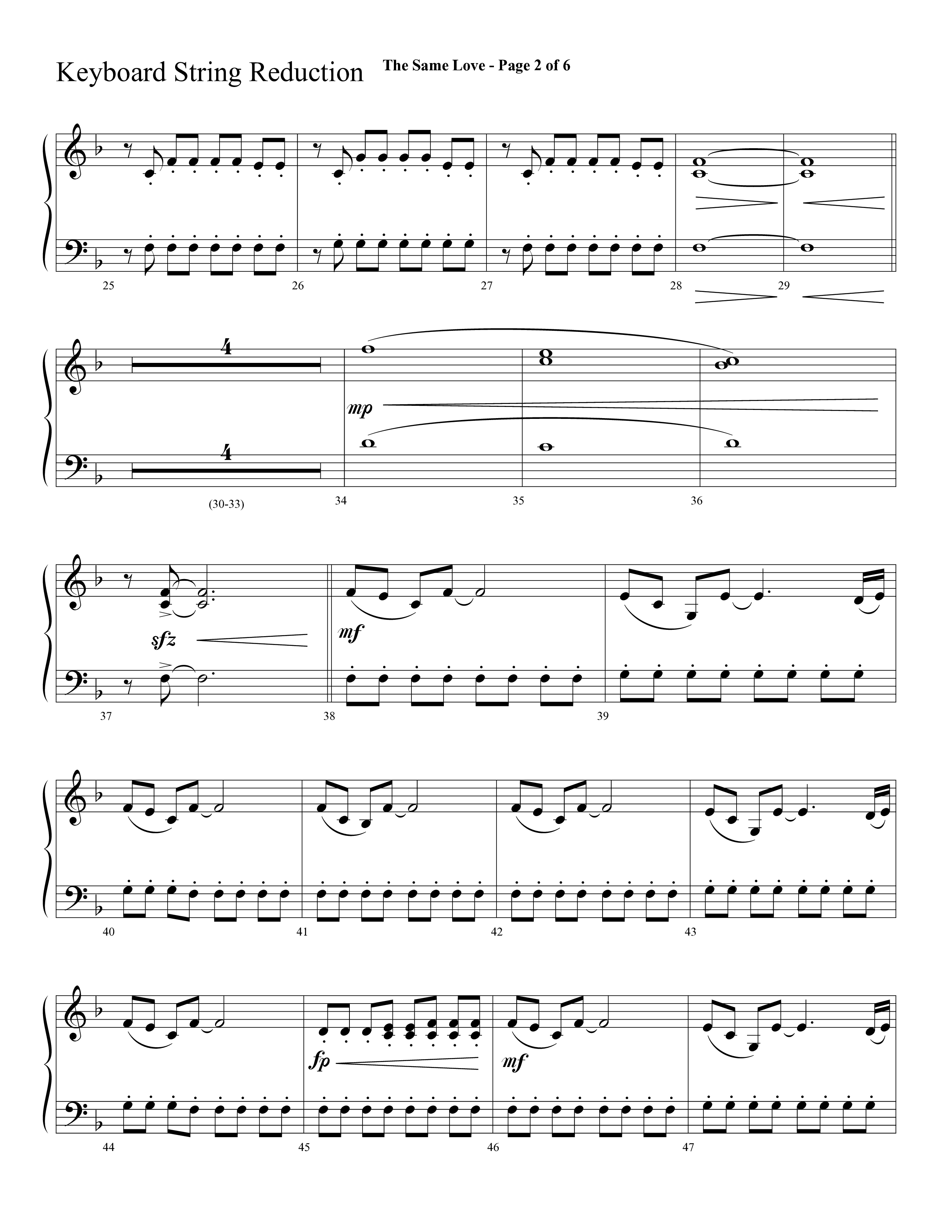 The Same Love (Choral Anthem SATB) String Reduction (Lifeway Choral / Arr. Cliff Duren)