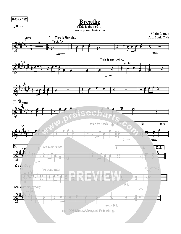 Breathe / Yearn Alto Sax 1/2 (Kathryn Scott)