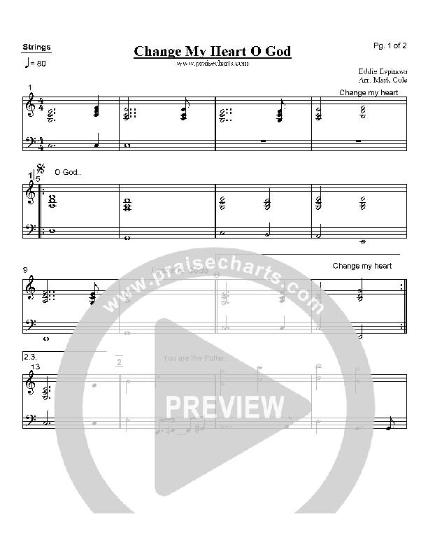 Change My Heart Oh God Strings (Eddie Espinosa)