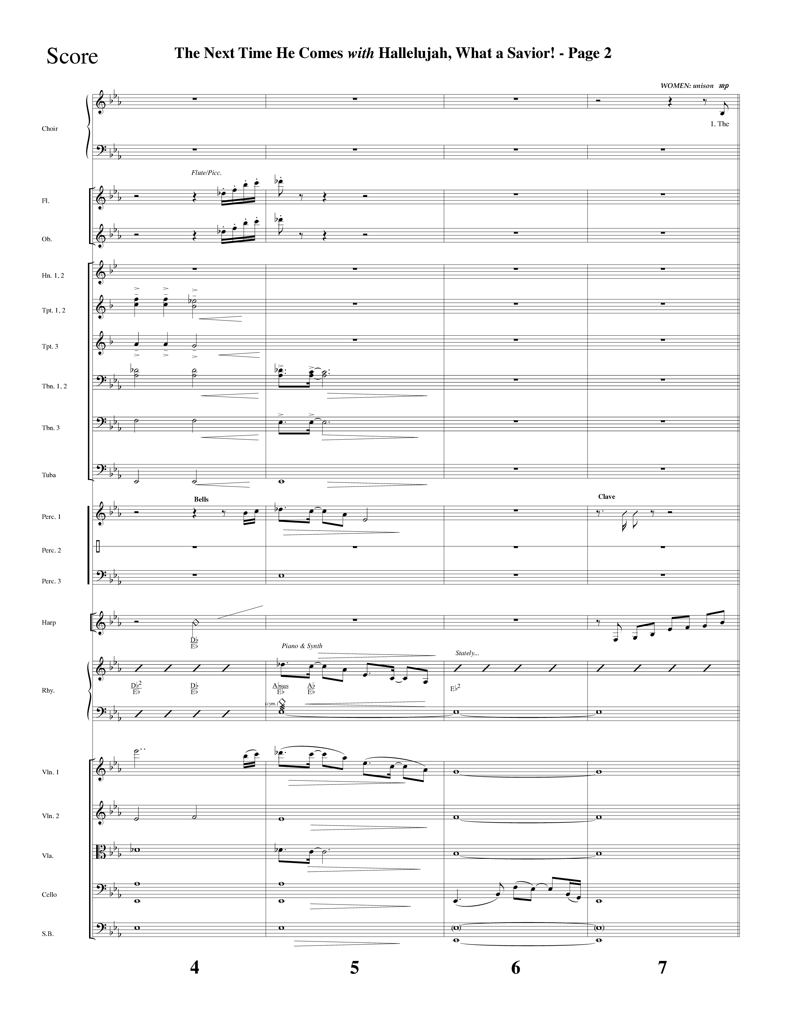 The Next Time He Comes (with Hallelujah What A Savior) (Choral Anthem SATB) Orchestration (Lifeway Choral / Arr. Dave Williamson)