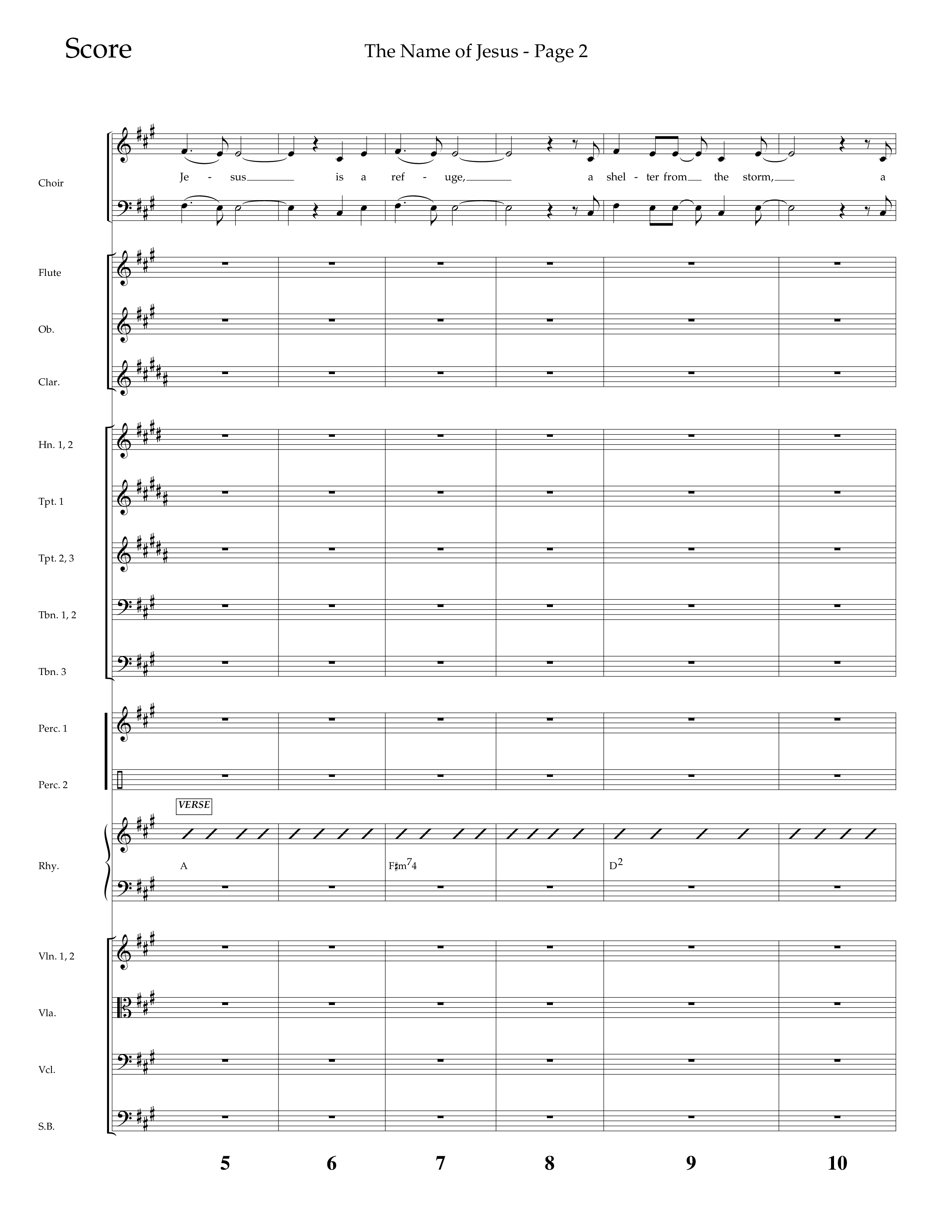 The Name Of Jesus (Choral Anthem SATB) Orchestration (Lifeway Choral / Arr. Travis Cottrell / Orch. Scott Harris)