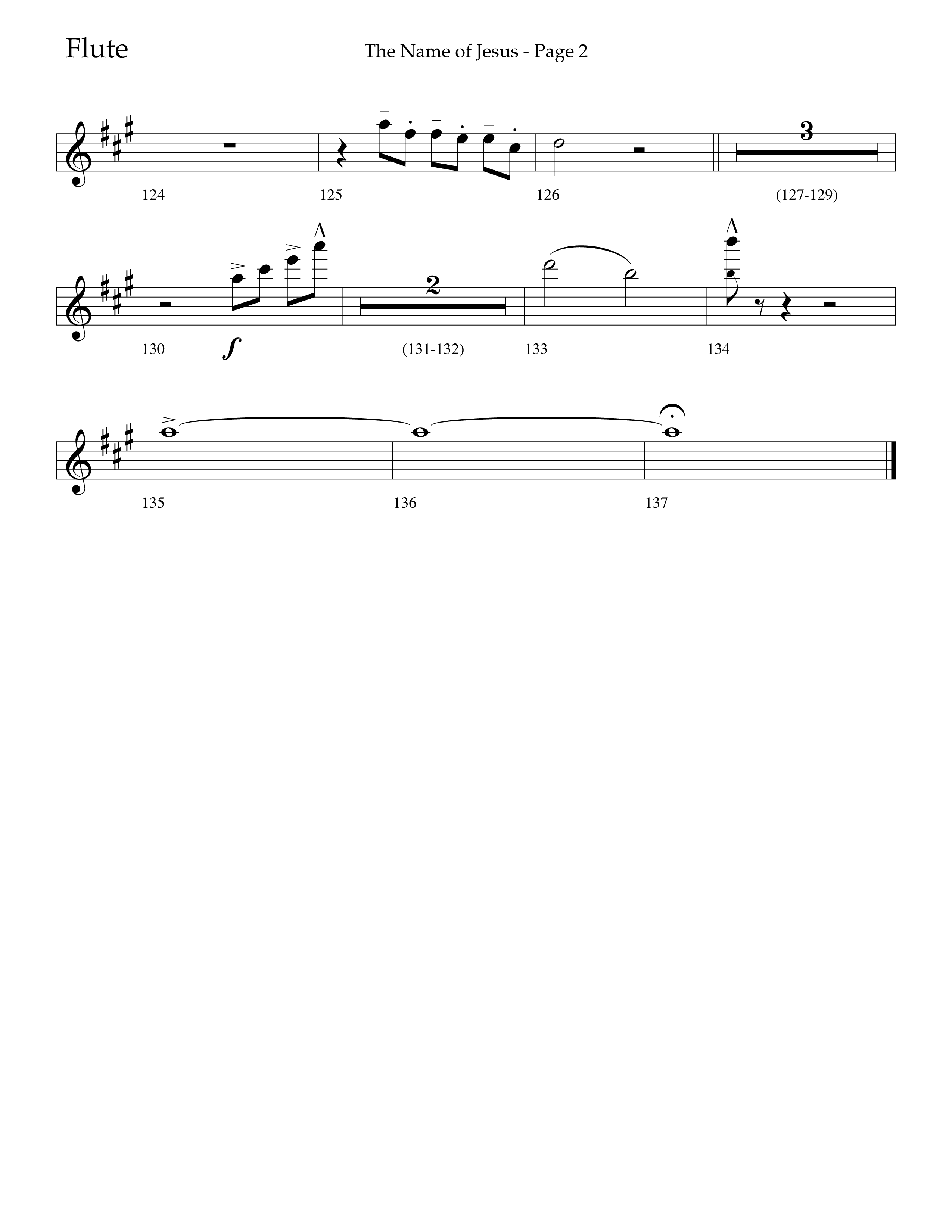 The Name Of Jesus (Choral Anthem SATB) Flute (Lifeway Choral / Arr. Travis Cottrell / Orch. Scott Harris)