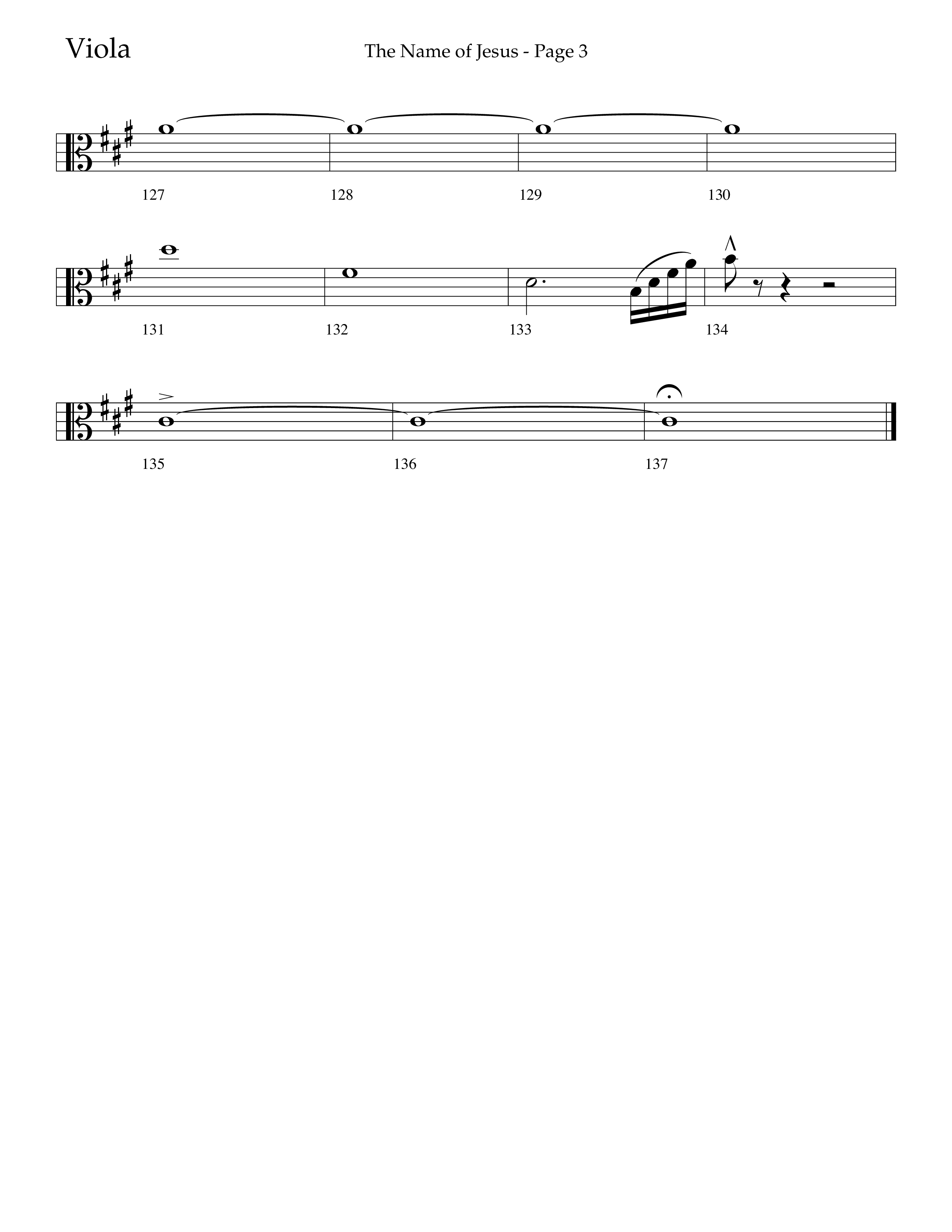 The Name Of Jesus (Choral Anthem SATB) Viola (Lifeway Choral / Arr. Travis Cottrell / Orch. Scott Harris)