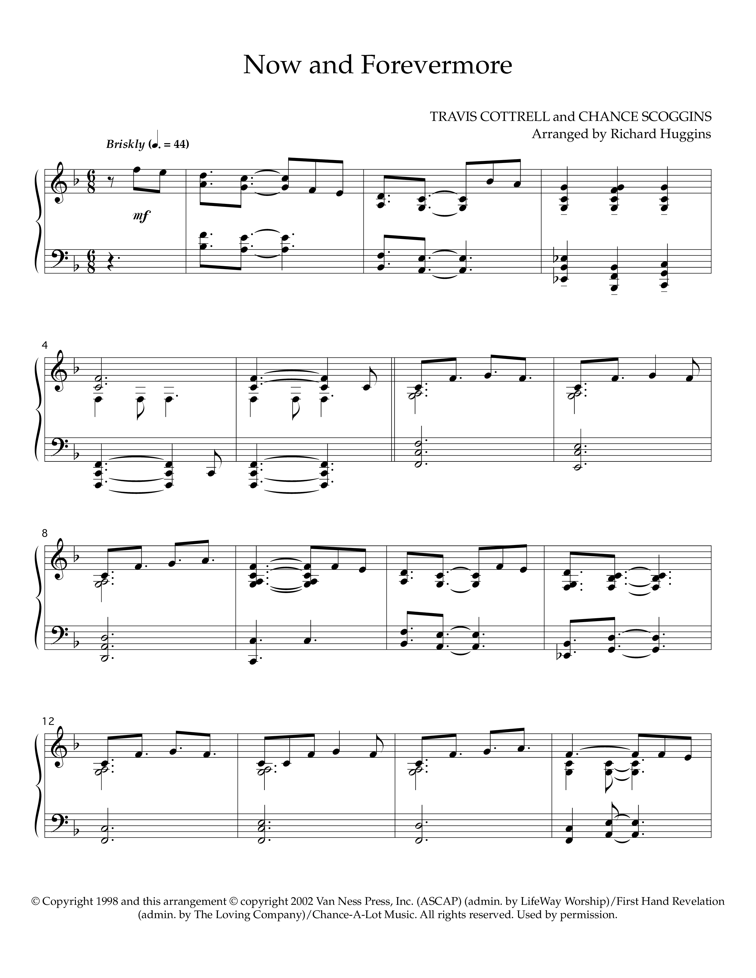 Now And Forevermore (Instrumental) Piano Solo (Lifeway Worship / Arr. Richard Huggins)