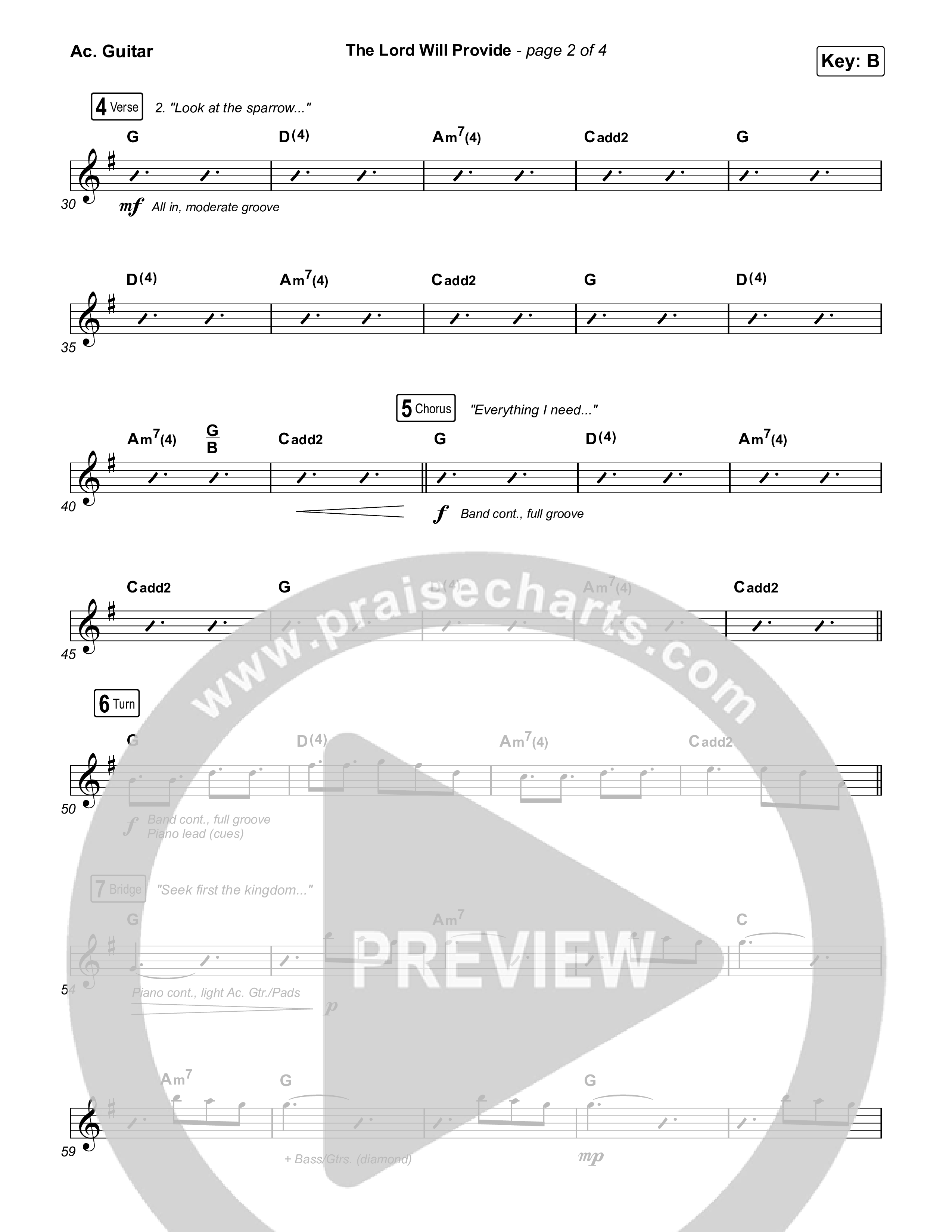 The Lord Will Provide (Live From Passion 2024) Acoustic Guitar (Passion / Landon Wolfe)