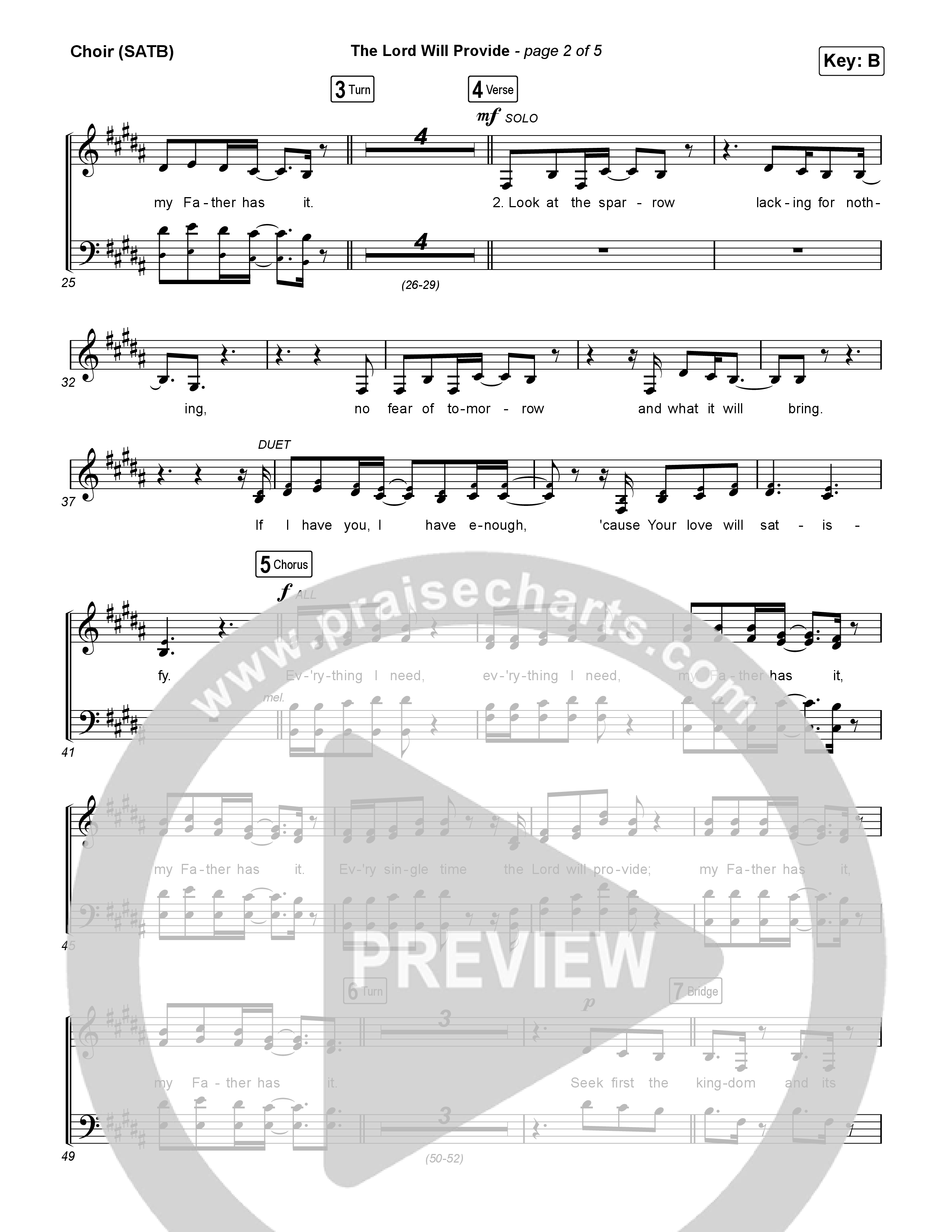 The Lord Will Provide (Live From Passion 2024) Choir Sheet (SATB) (Passion / Landon Wolfe)