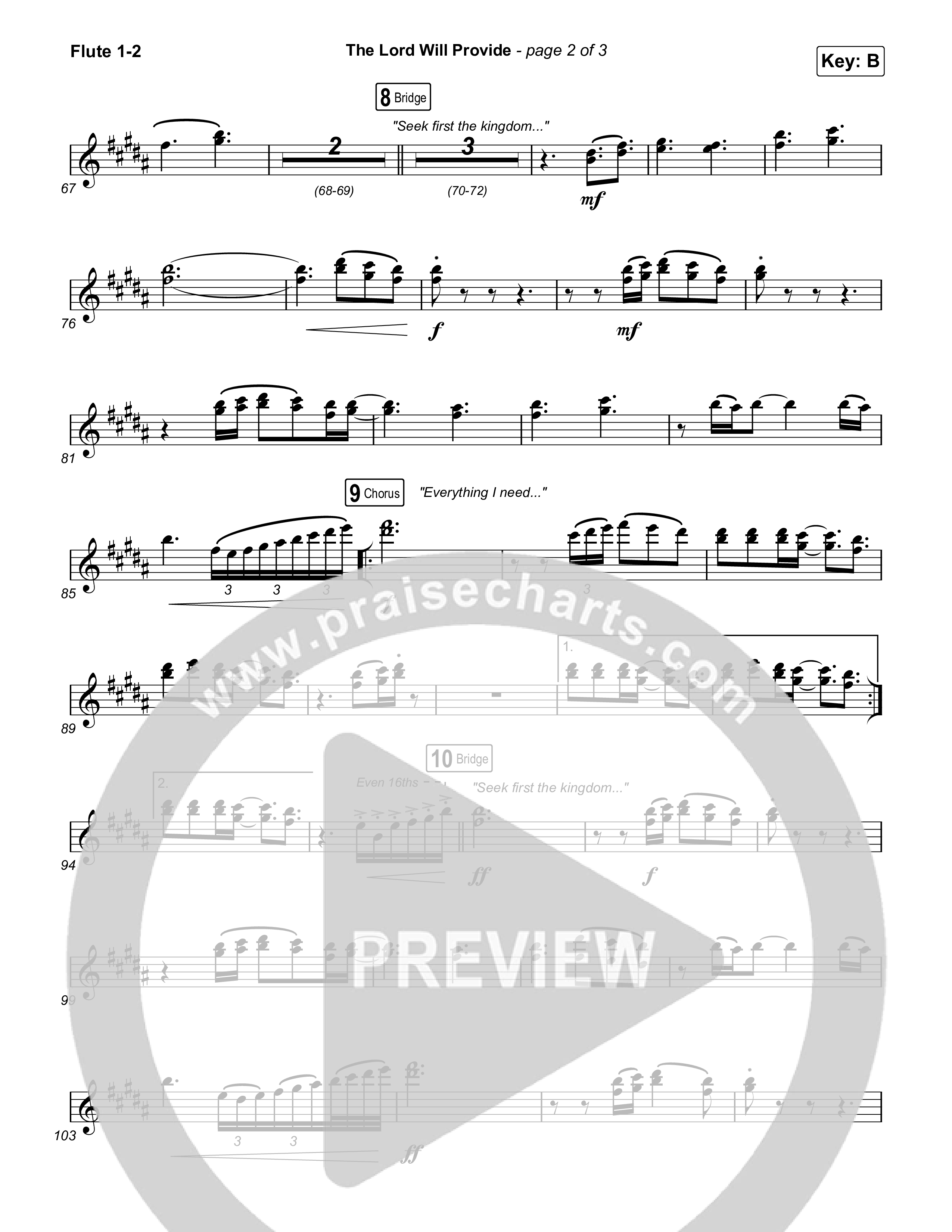 The Lord Will Provide (Live From Passion 2024) Flute 1,2 (Passion / Landon Wolfe)