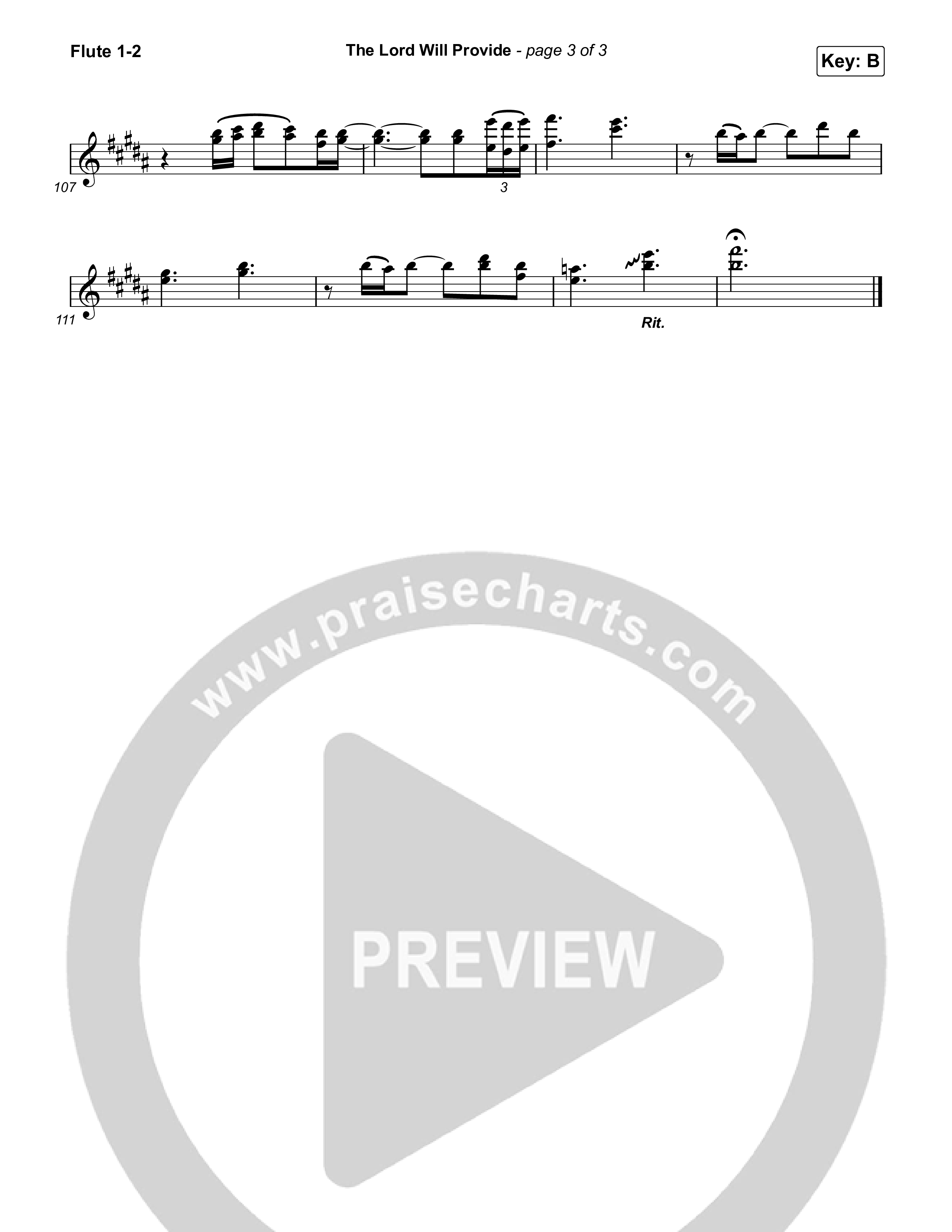 The Lord Will Provide (Live From Passion 2024) Flute 1,2 (Passion / Landon Wolfe)