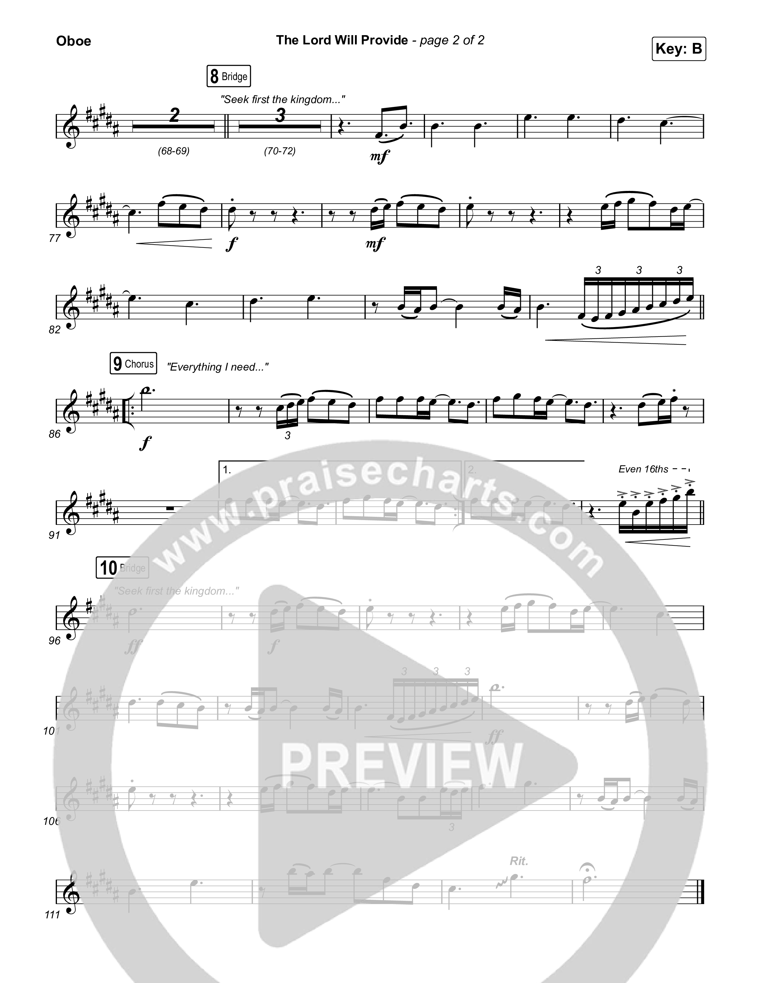 The Lord Will Provide (Live From Passion 2024) Oboe (Passion / Landon Wolfe)