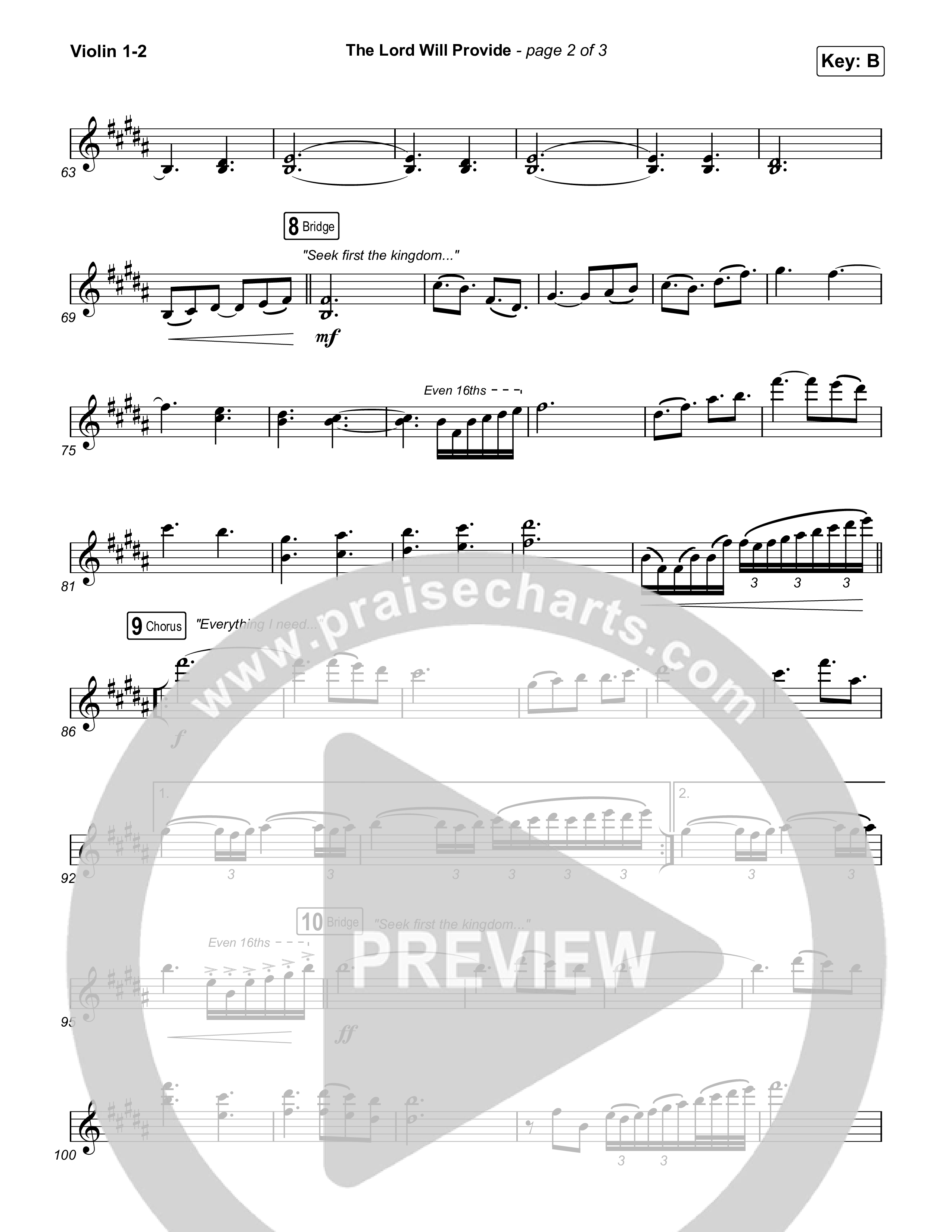 The Lord Will Provide (Live From Passion 2024) Violin 1,2 (Passion / Landon Wolfe)