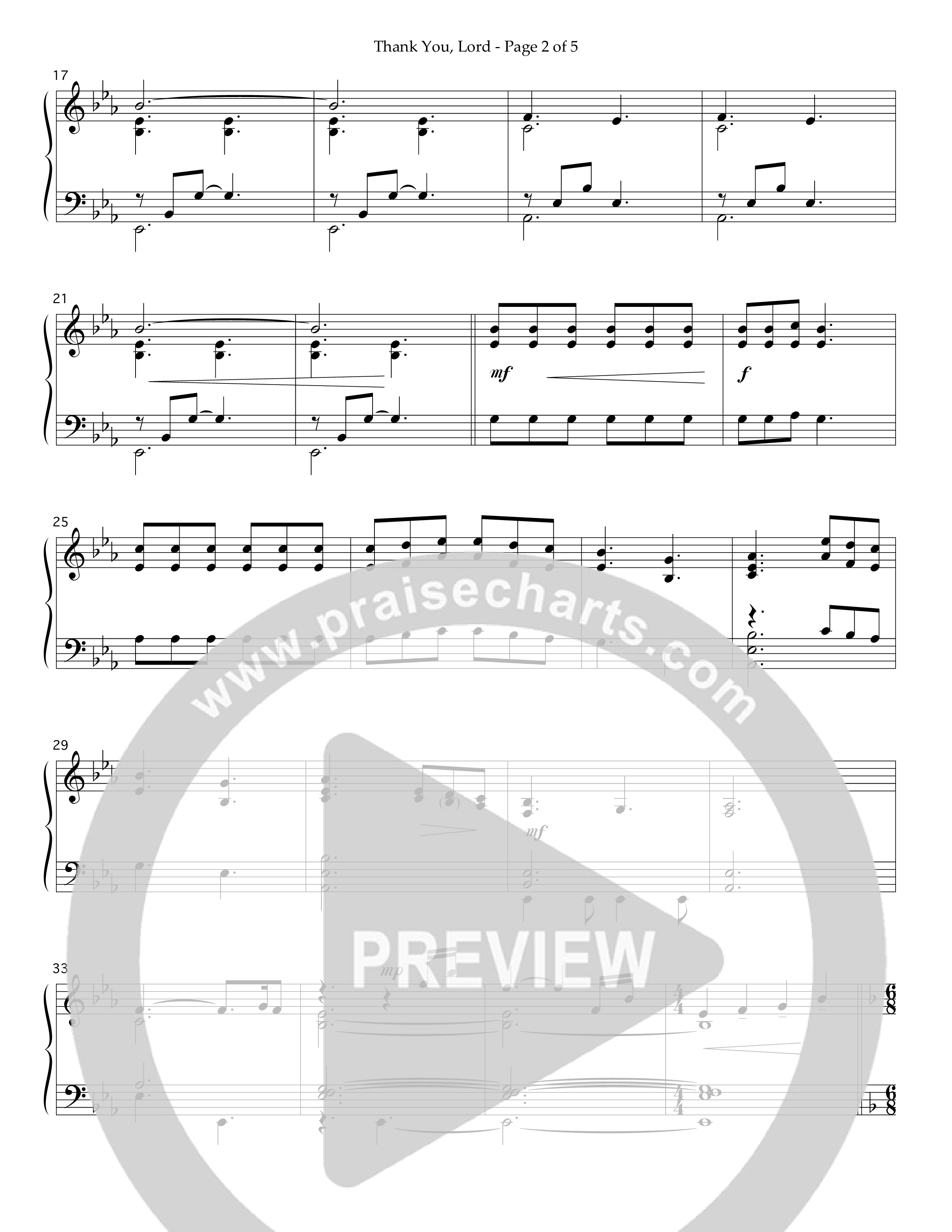 Thank You Lord (Instrumental) Piano Solo (Lifeway Worship / Arr. Richard Huggins)