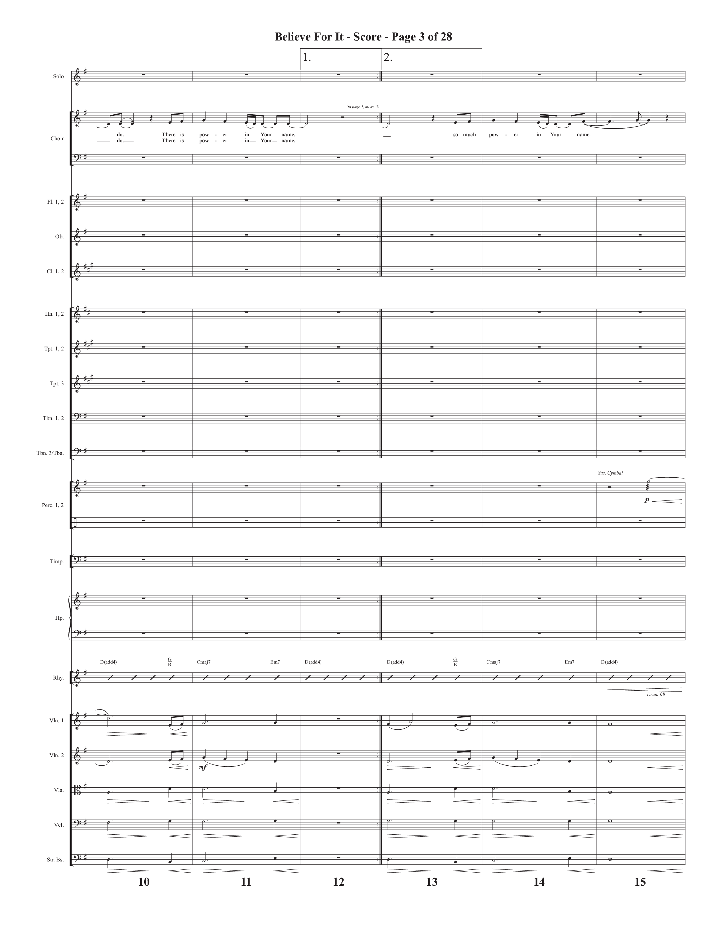 Believe For It (Choral Anthem SATB) Orchestration (Semsen Music / Arr. Phil Nitz)